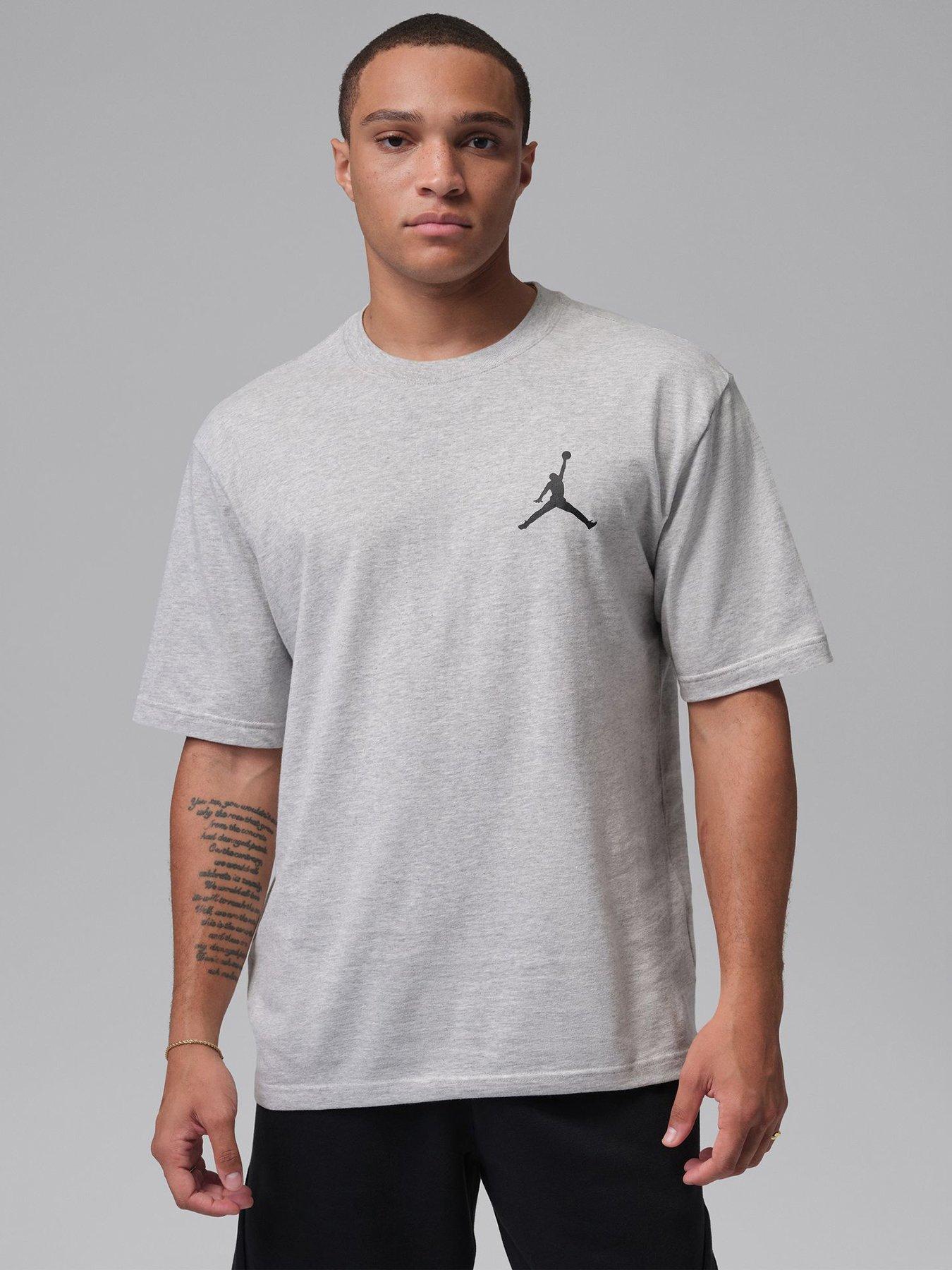 Image 1 of 4 of Jordan Nike Mens Jordan Jumpman Left Chest Logo T-shirt - Grey