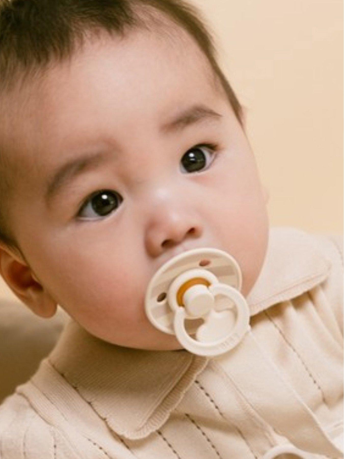  image of bibs-colour-pacifier-loop-clip-gift-set-latex-size-1-ivory