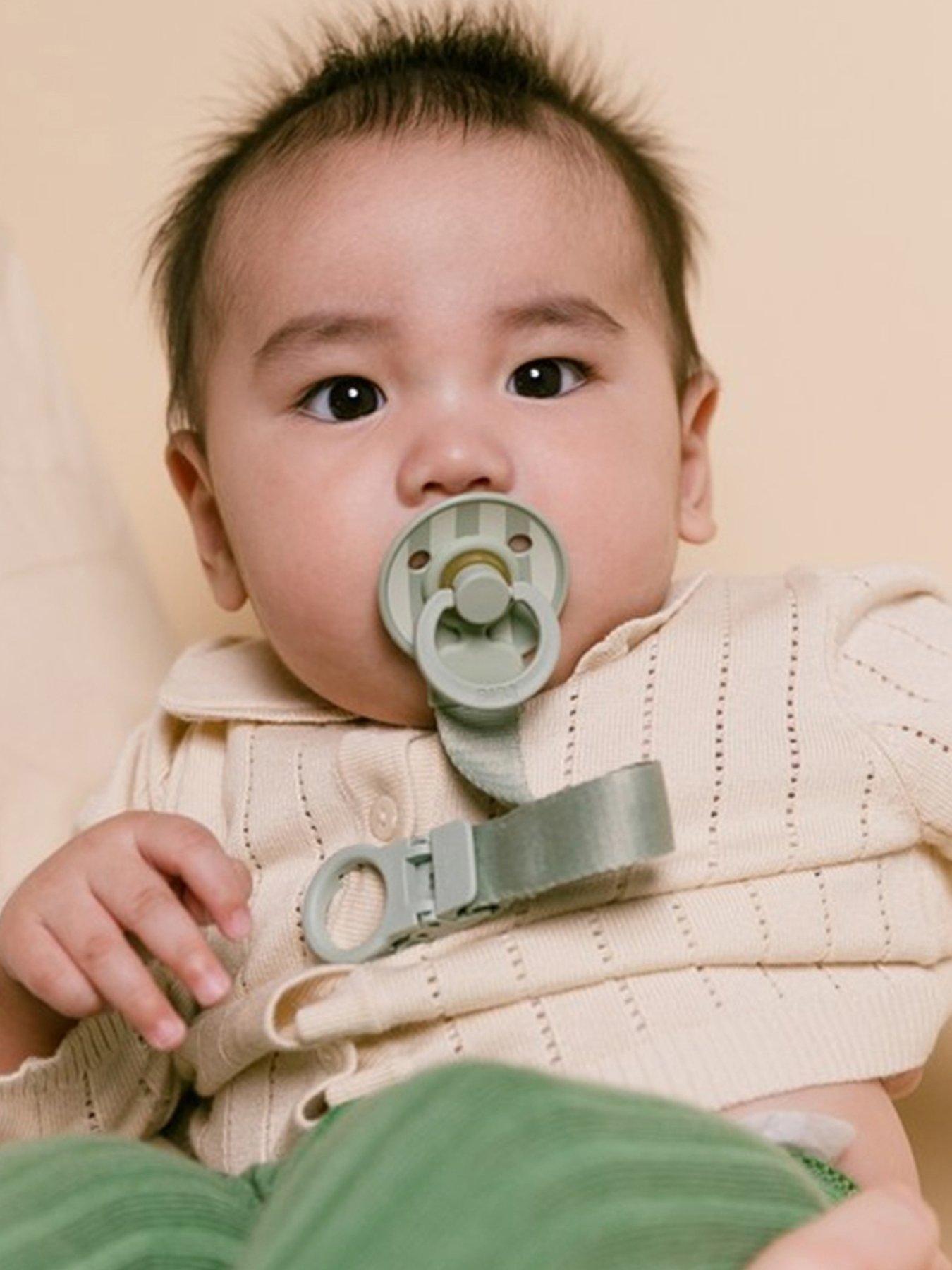  image of bibs-colour-pacifier-loop-clip-gift-set-latex-size-1-sage