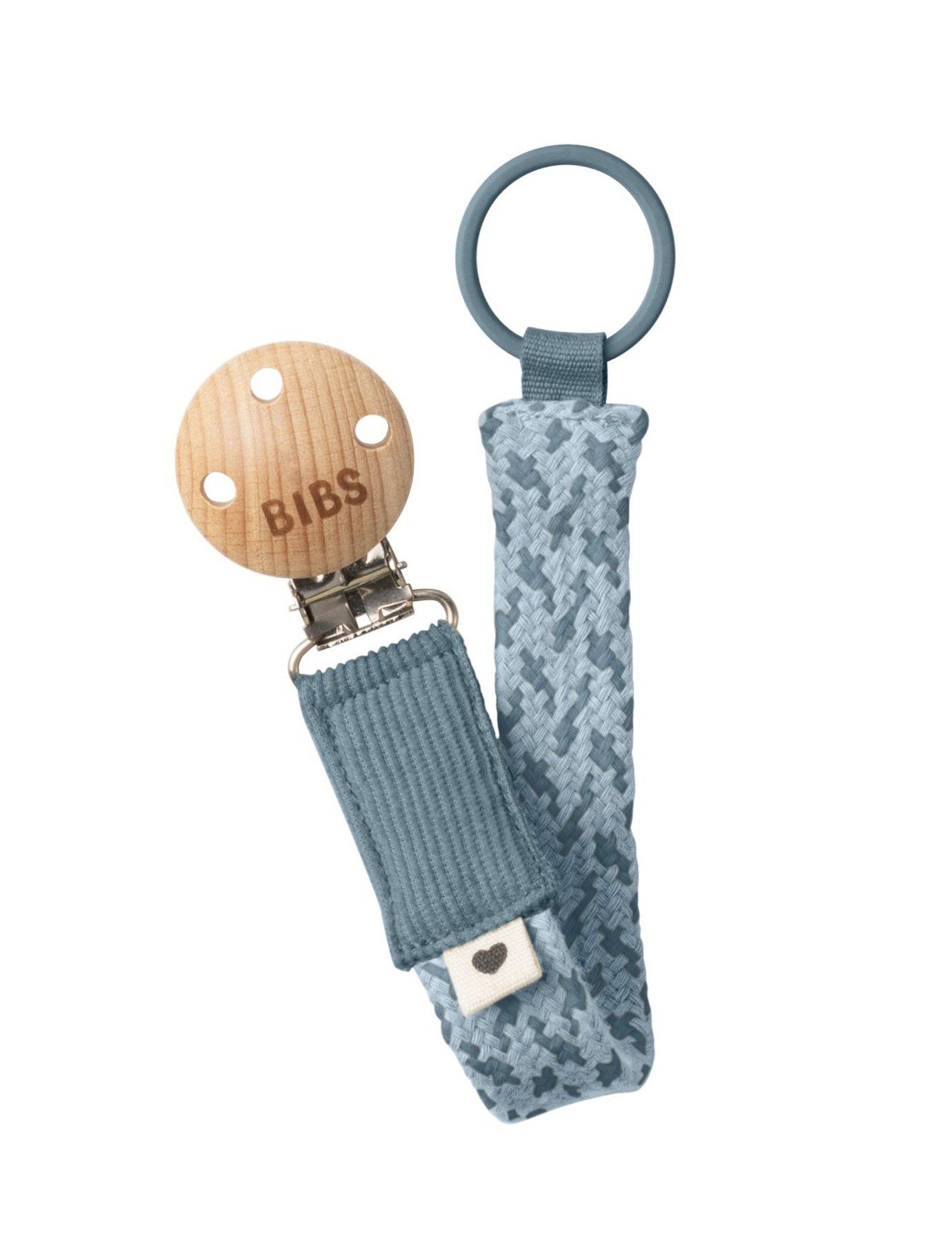 BIBS Pacifier Clip Braided - Petrol/Baby Blue