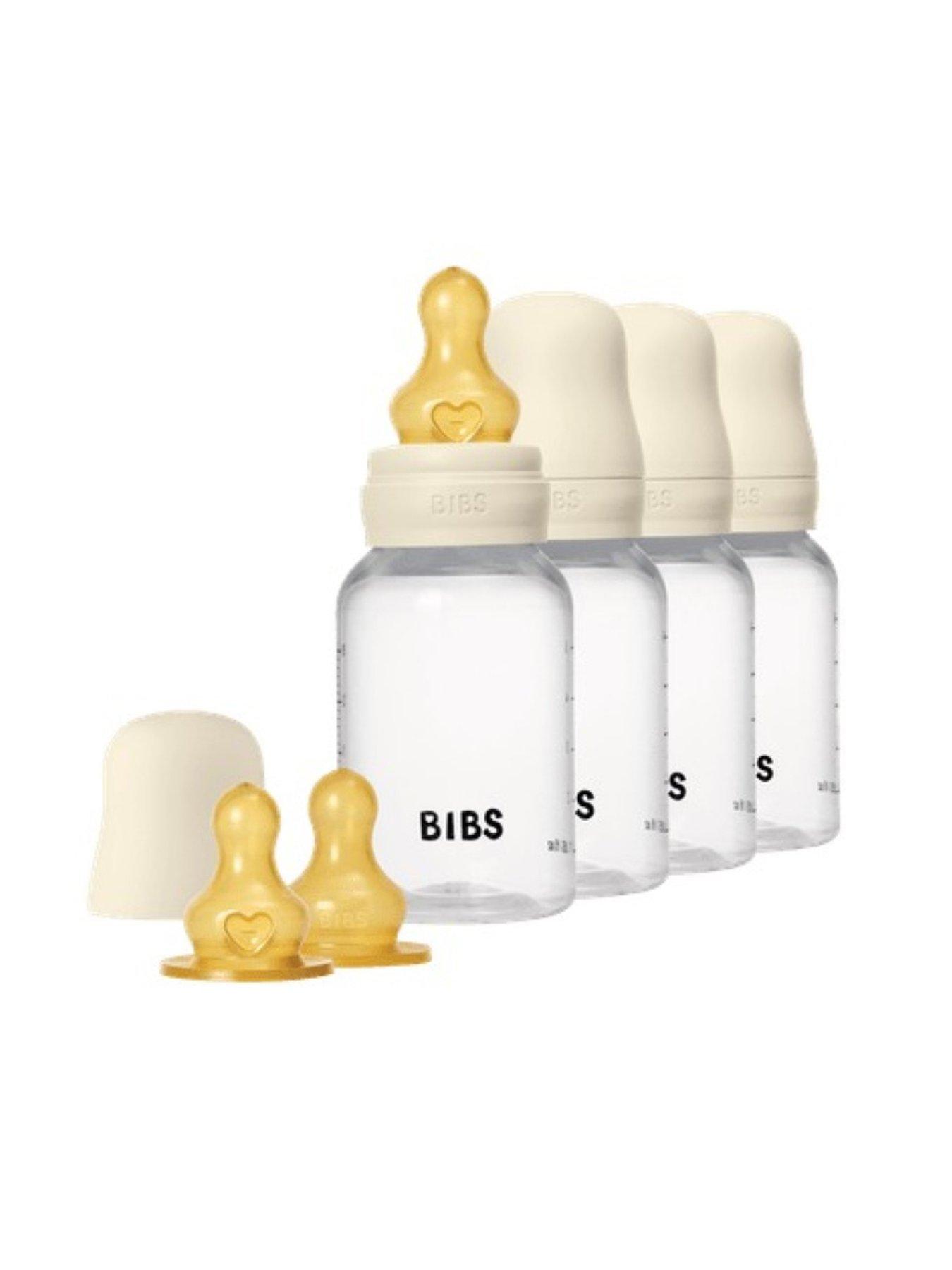 BIBS Baby Bottle Round Latex 4 pack 150 ml - Ivory