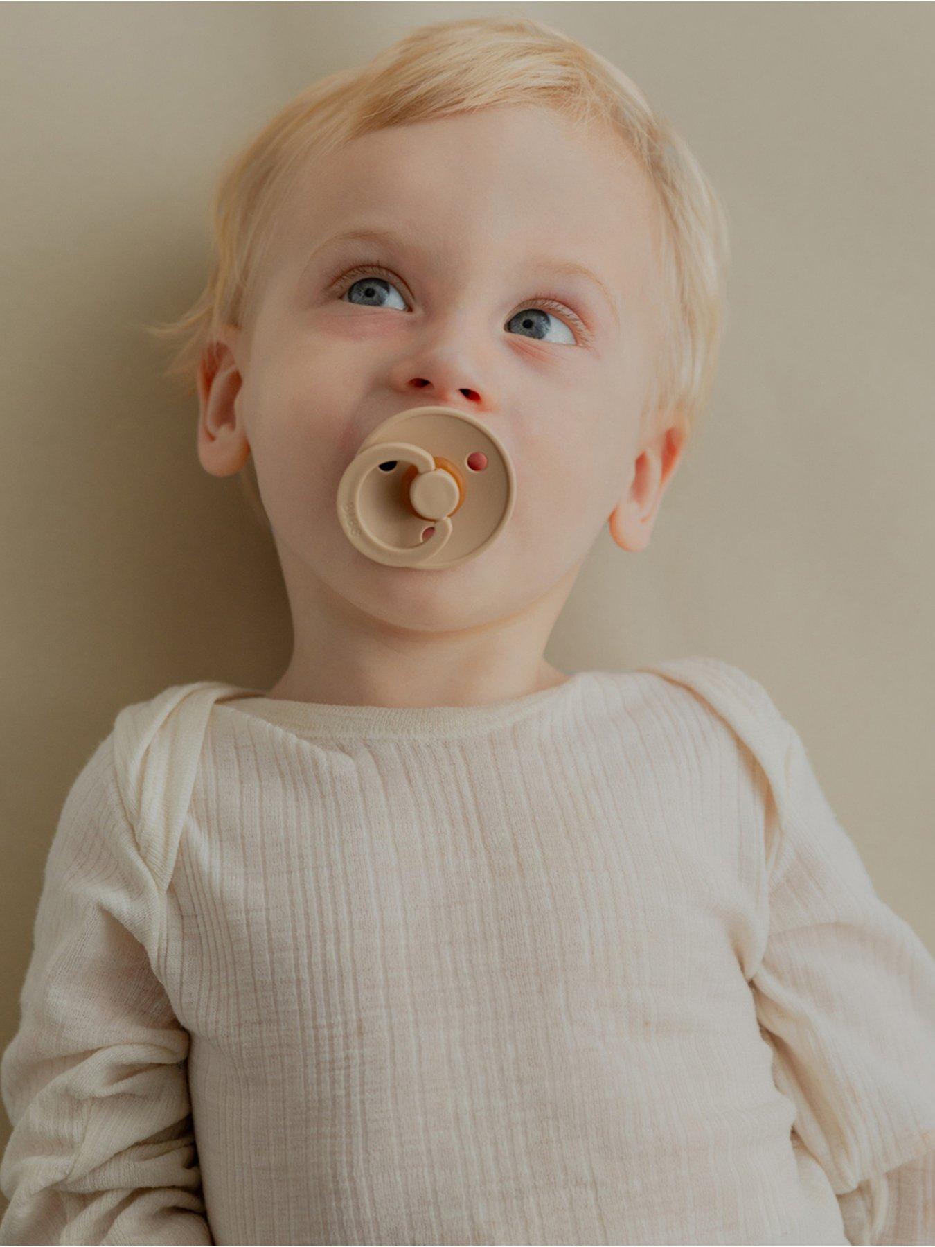 Image 3 of 3 of BIBS Pacifier Colour 4 PACK Latex Size 1 - Baby Blush BUNDLE
