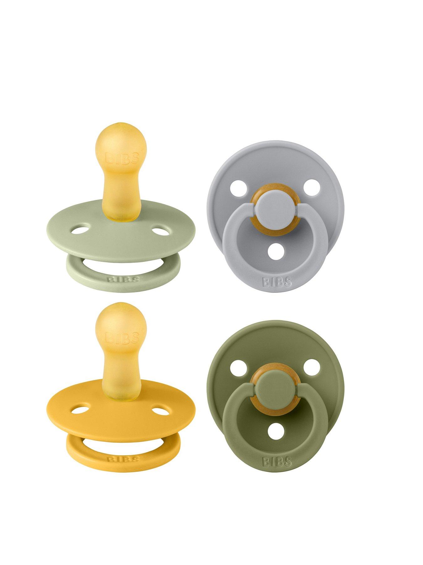 BIBS Pacifier Colour 4 PACK Latex Size 2 - Green Garden Lush BUNDLE