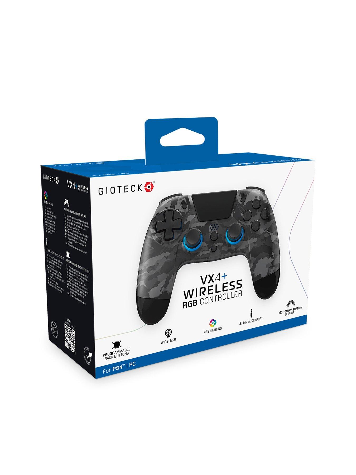  image of gioteck-vx-4-wless-cont-led-dark-grey-camo-ps4