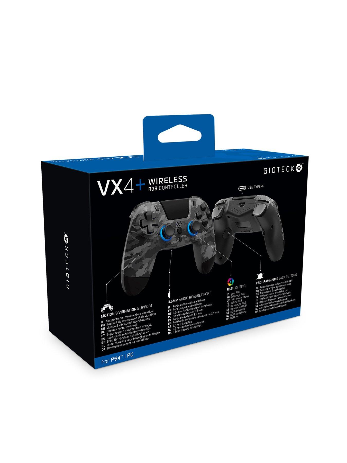Image 5 of 5 of Gioteck VX-4 Wireless Controller for PS4 &amp;&nbsp;PC -&nbsp;Dark Grey Camo