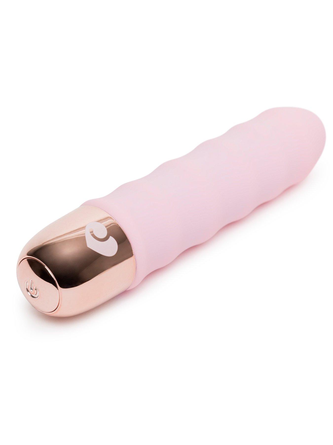 stillFront image of lovehoney-ripple-10-function-silicone-wavy-vibrator-pink