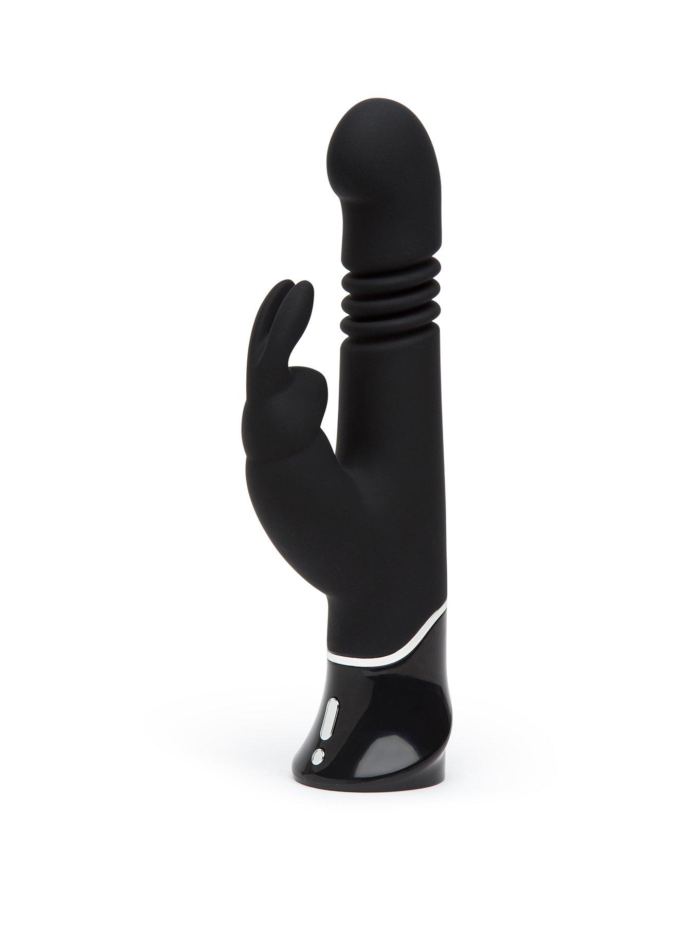 Fifty Shades of Grey Greedy Girl Rechargeable G-Spot Thrusting Rabbit Vibrator (Black)