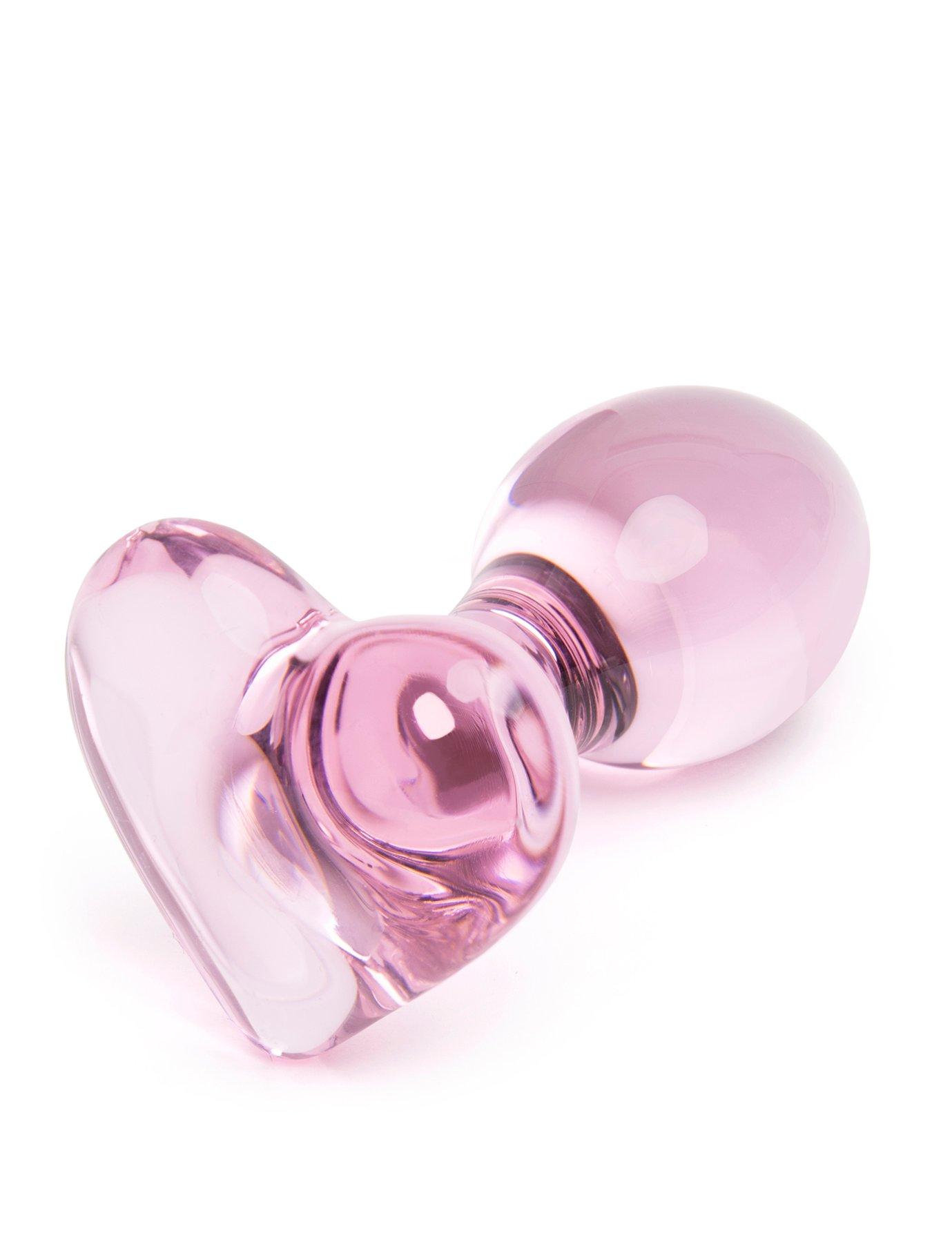 Image 1 of 7 of Lovehoney Small Heart Sensual Glass Butt Plug