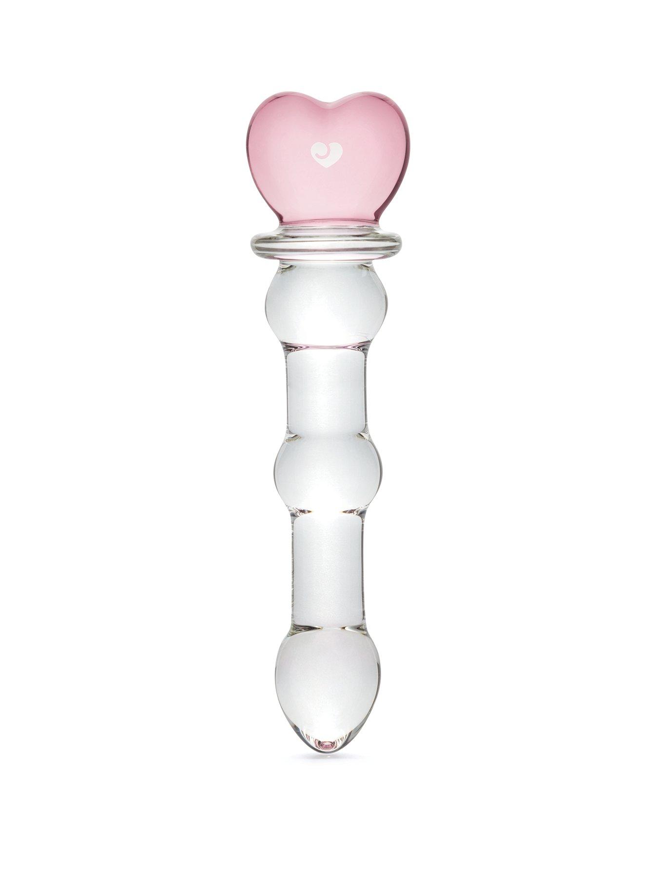Lovehoney Beaded Heart Sensual Glass 6 Inch Sex Toy