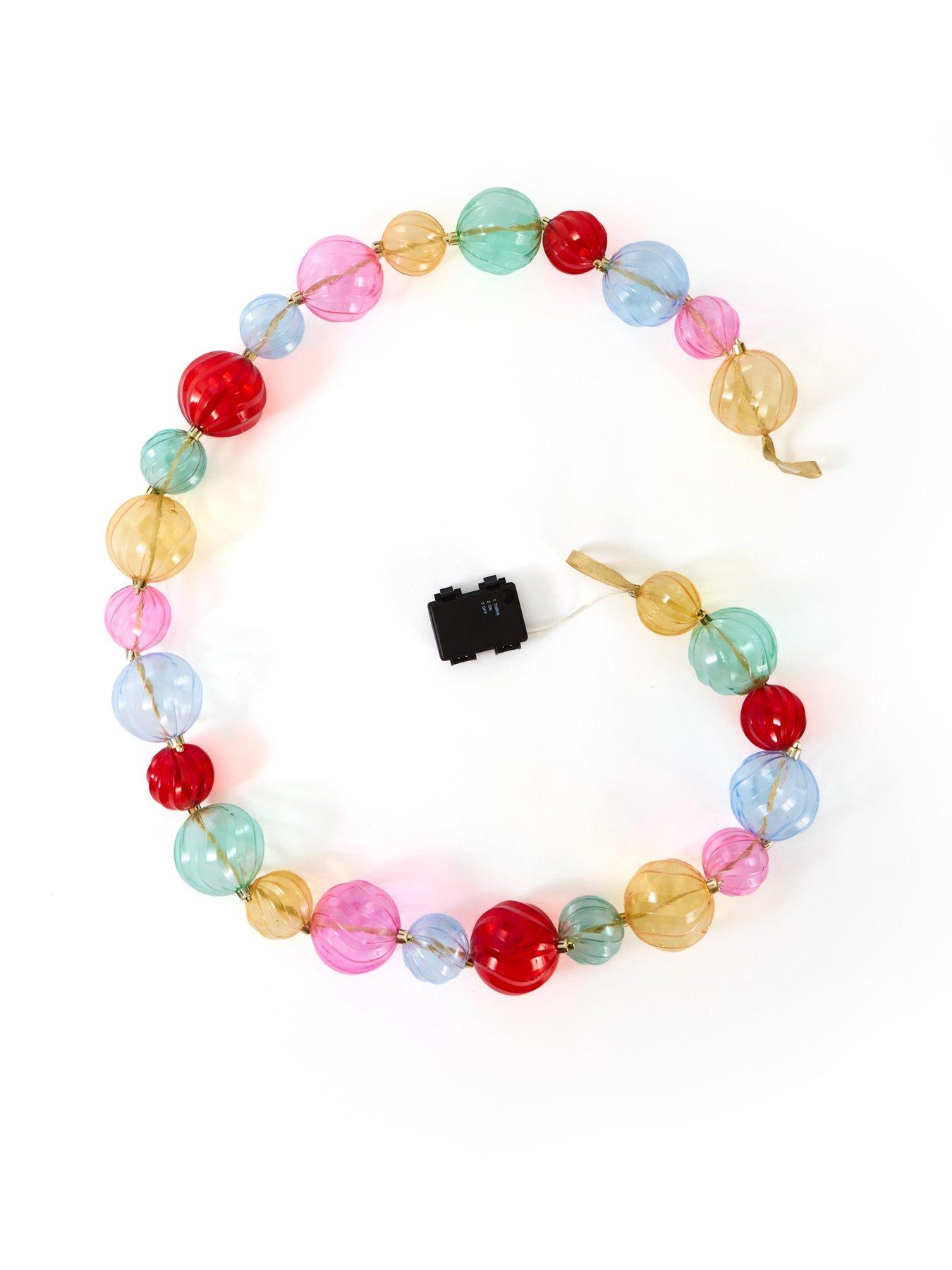 Image 2 of 4 of The Very Collection 180cm Light Up Coloured Baubles Garland