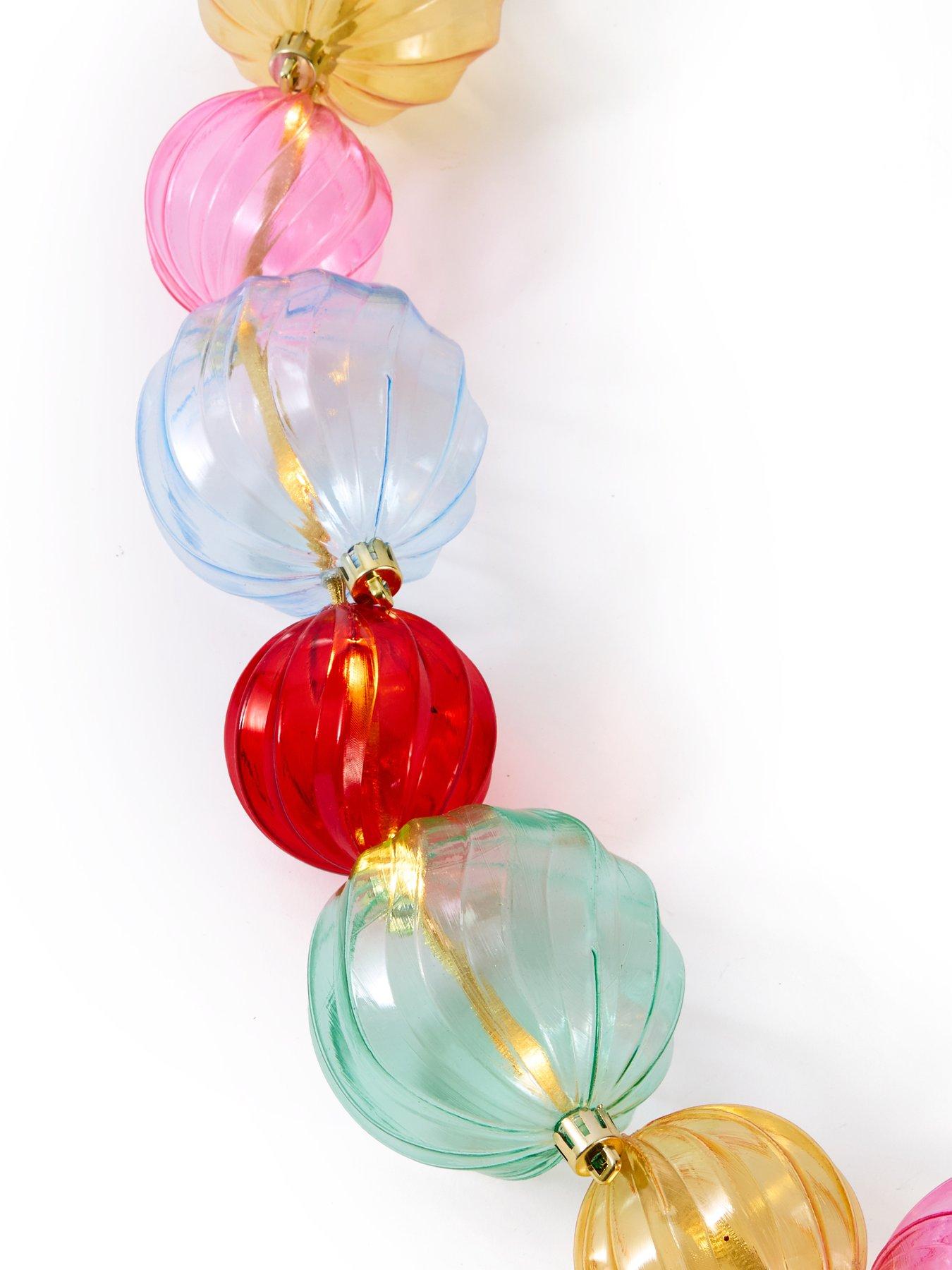Image 4 of 4 of The Very Collection 180cm Light Up Coloured Baubles Garland