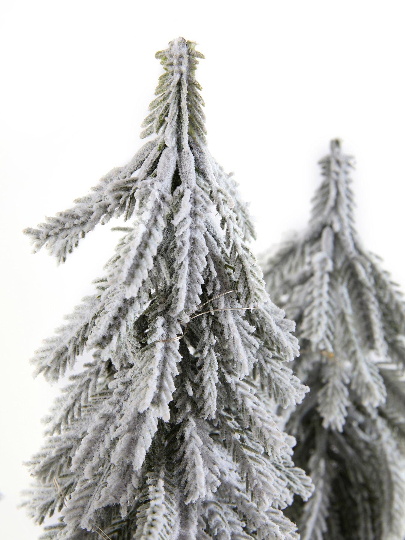 Image 5 of 7 of The Very Collection Prelit Snow Frosted Table Centre Tree Trio
