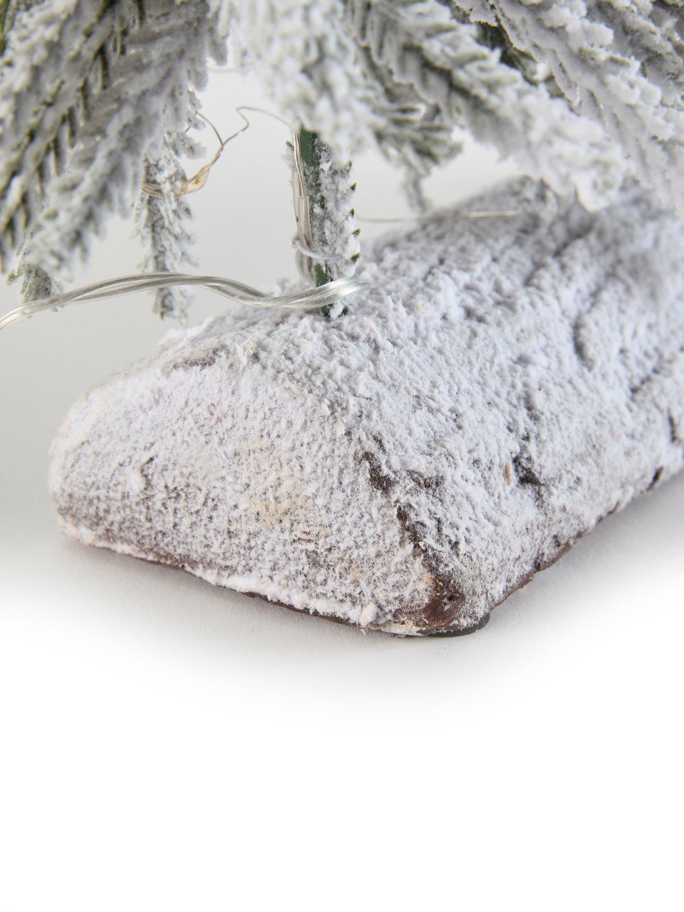 Image 6 of 7 of The Very Collection Prelit Snow Frosted Table Centre Tree Trio