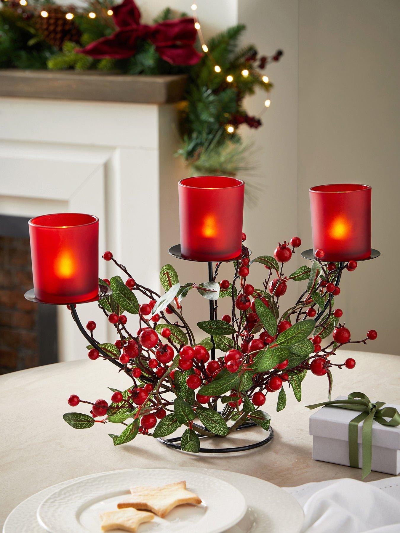 The Very Collection Mixed Berry Table Centre Candle Holder