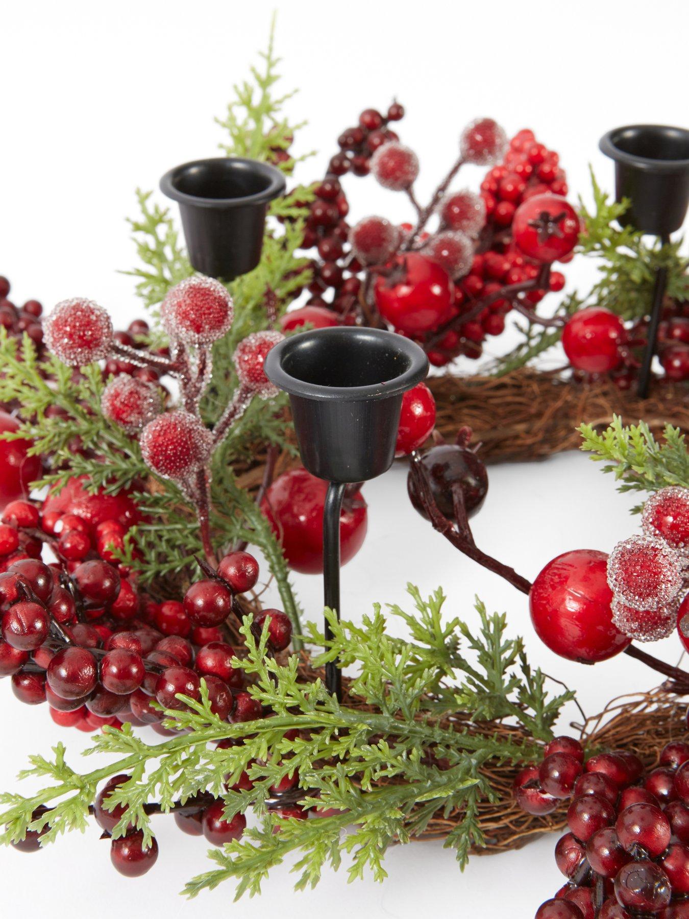 Image 3 of 5 of The Very Collection Mixed Berry Christmas Table Centre Candle Holder
