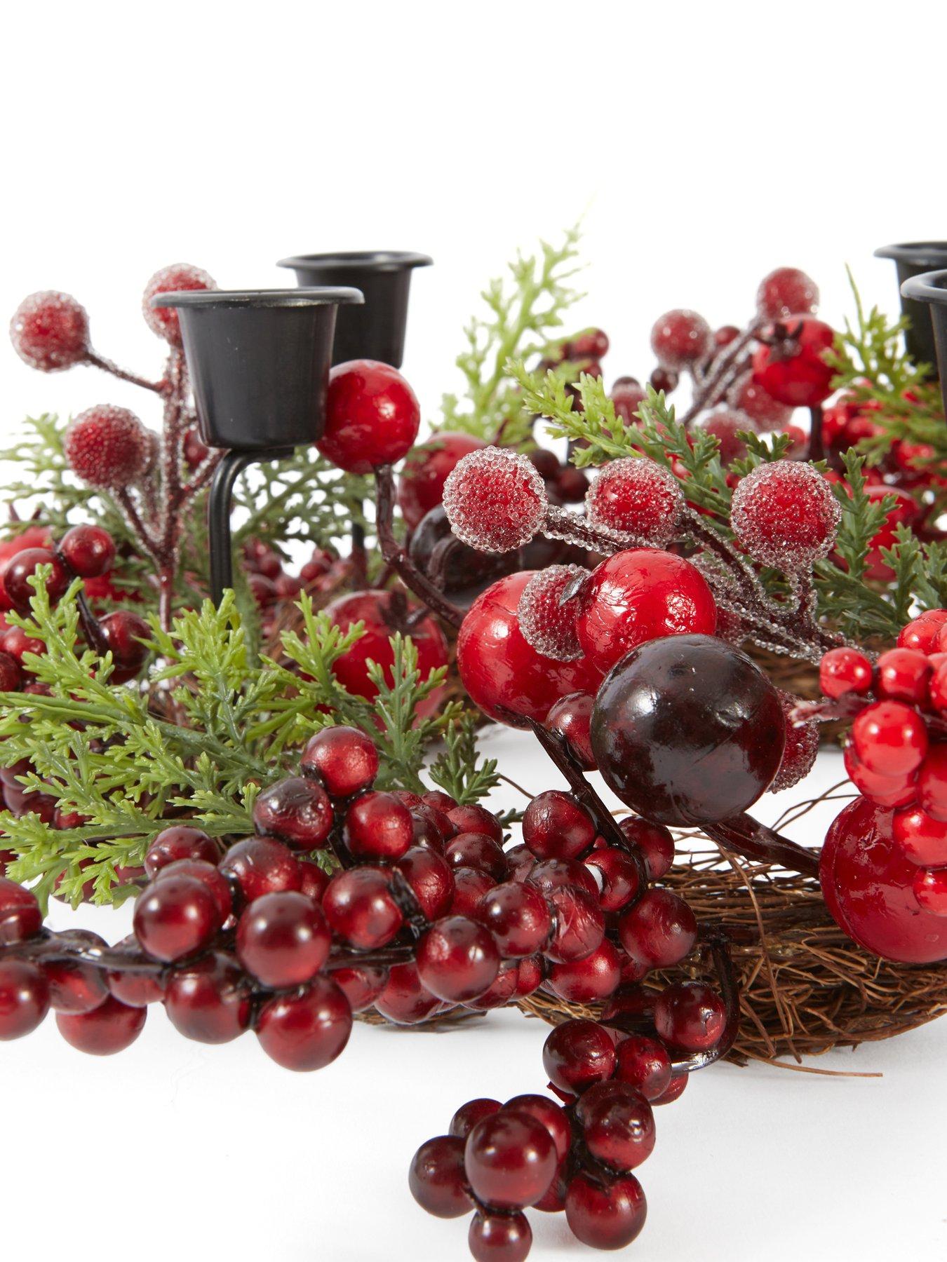Image 4 of 5 of The Very Collection Mixed Berry Christmas Table Centre Candle Holder
