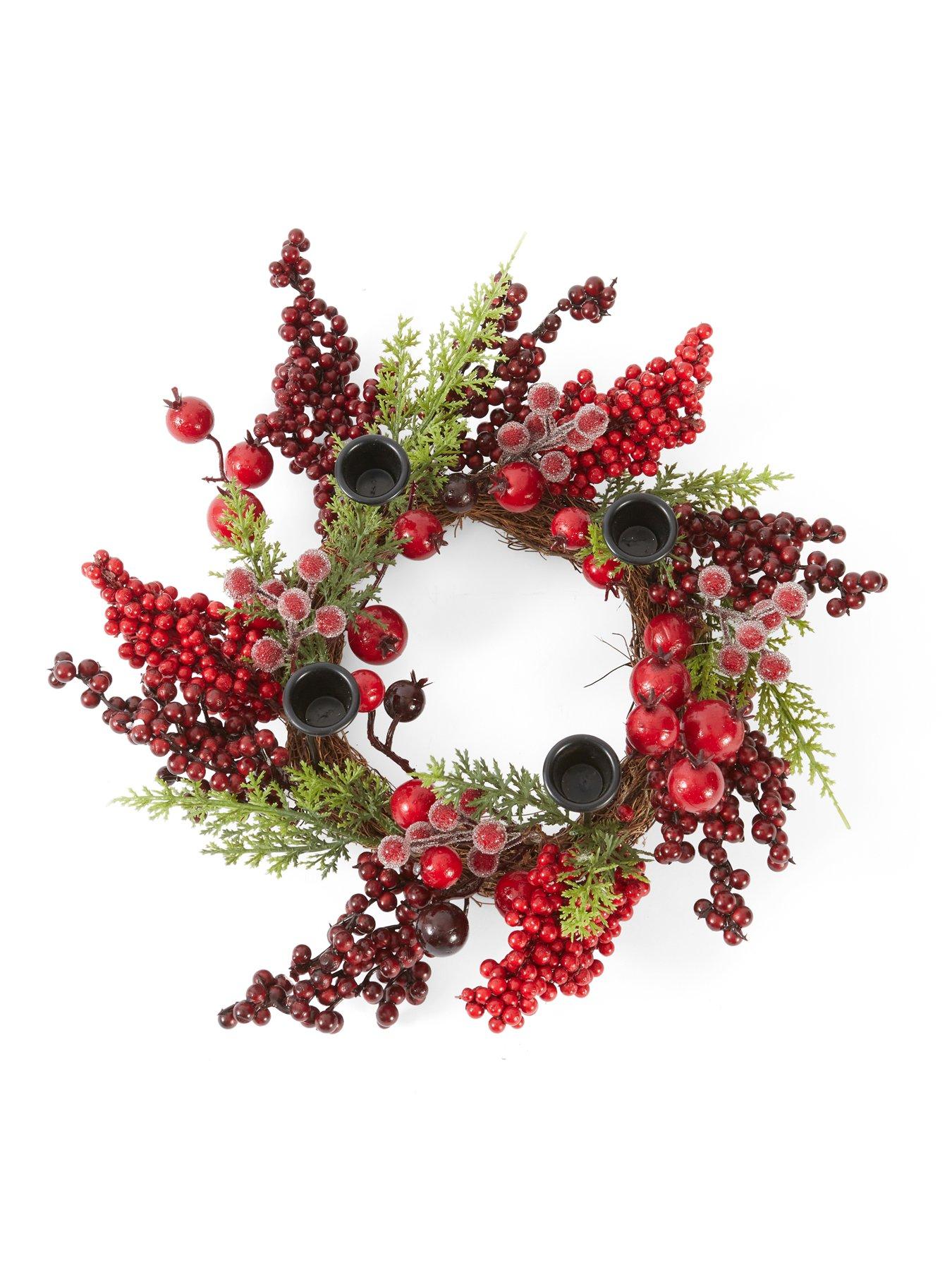 Image 5 of 5 of The Very Collection Mixed Berry Christmas Table Centre Candle Holder