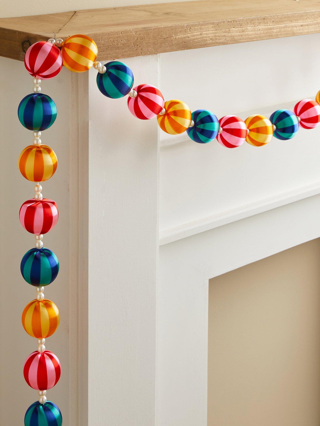 The Very Collection Silk Bauble Christmas Garland - 152.4 cm