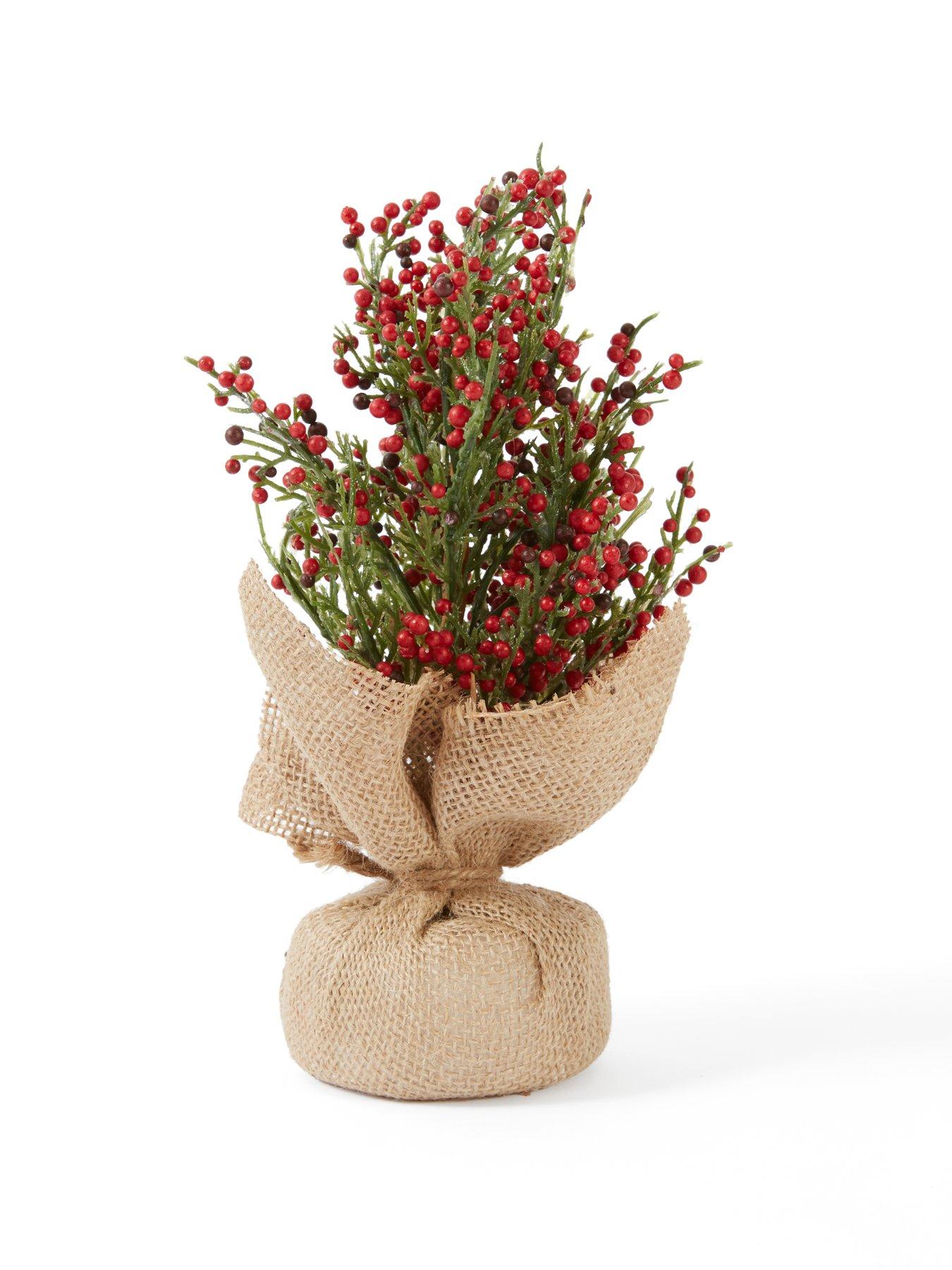 Image 3 of 4 of The Very Collection Set 3 Mini 25 cm&nbsp;Tabletop Christmas&nbsp;Trees - Red