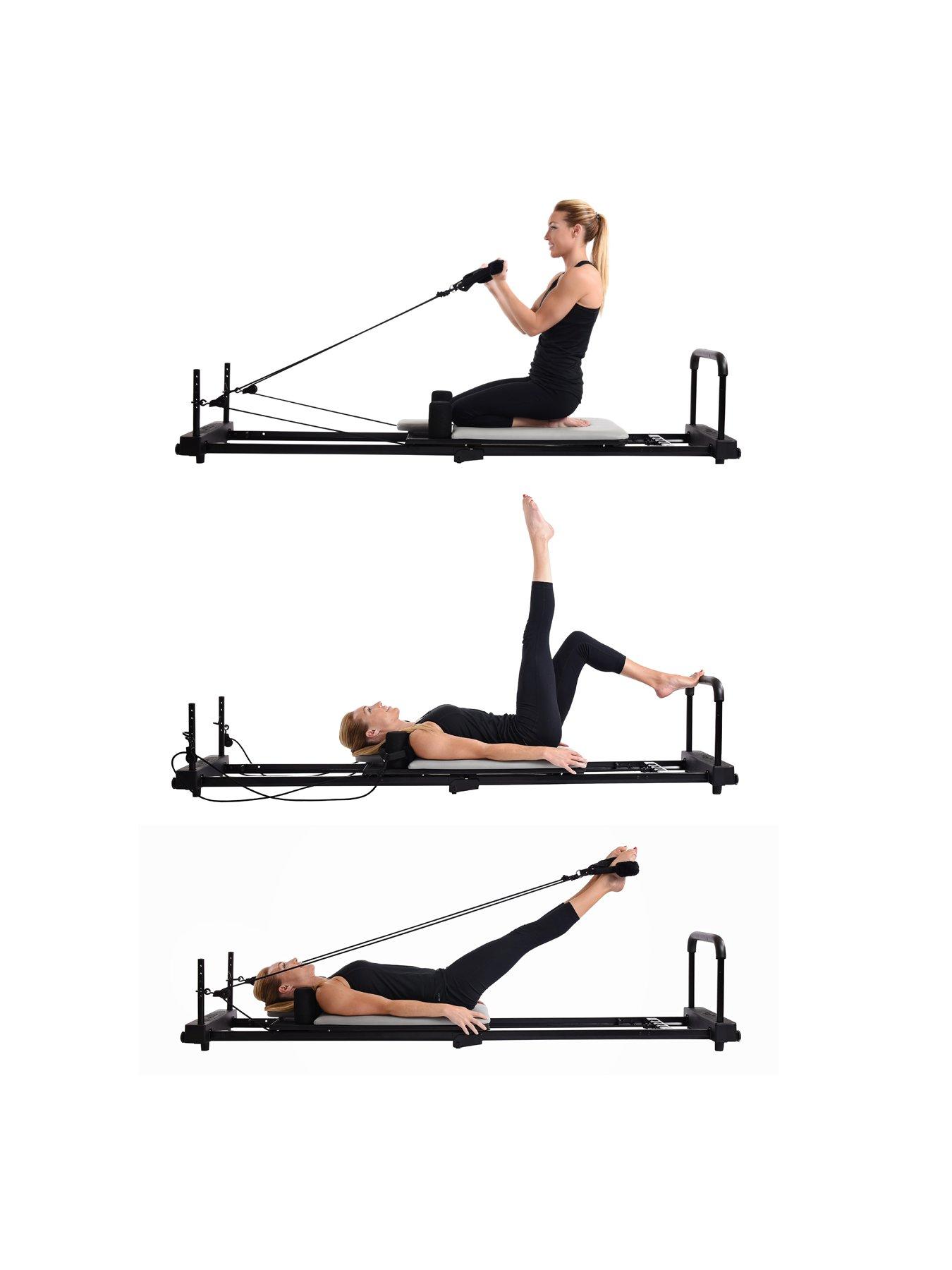 Image 7 of 8 of AeroPilates Reformer 4 Cord with Flared Footbar (Grey)