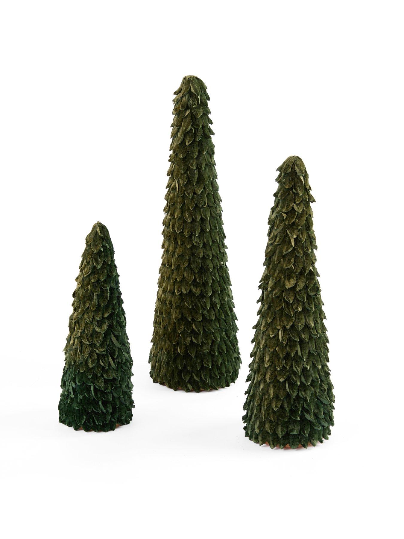 Image 3 of 7 of The Very Collection Set Of 3 Green Paper Cone Christmas Trees
