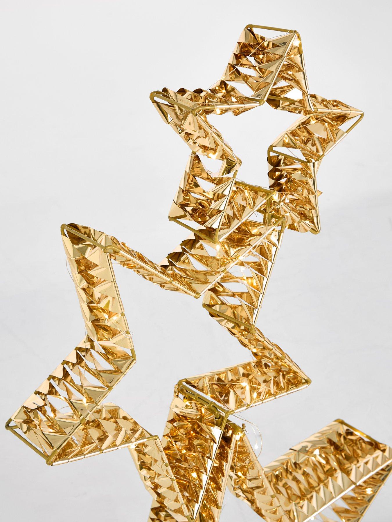 Image 4 of 5 of The Very Collection 3 Stacked Stars Outdoor Christmas&nbsp;Light&nbsp;- Copper