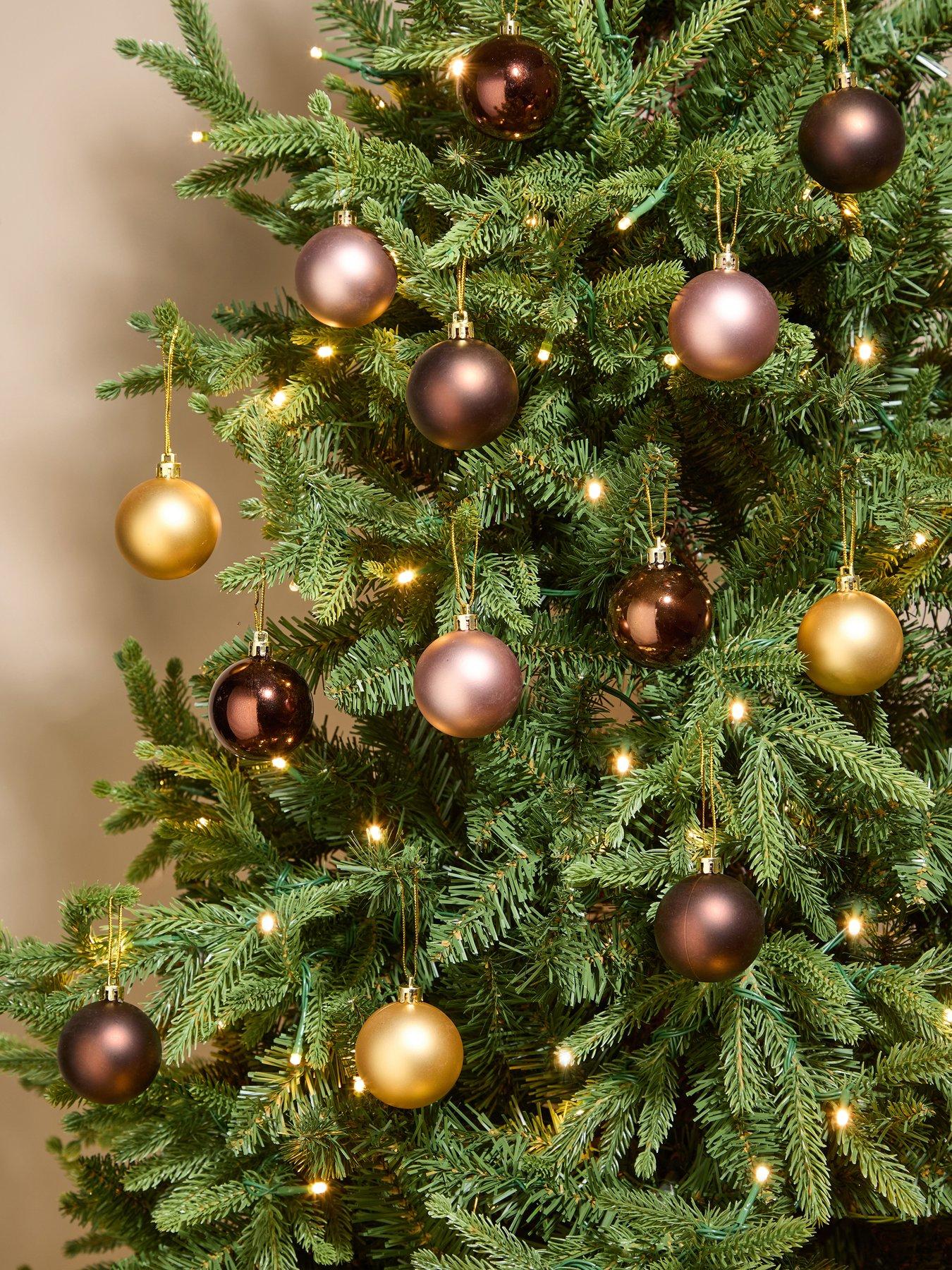 Image 1 of 3 of The Very Collection Set Of 50 Bauble Pack - Brown &amp; Gold