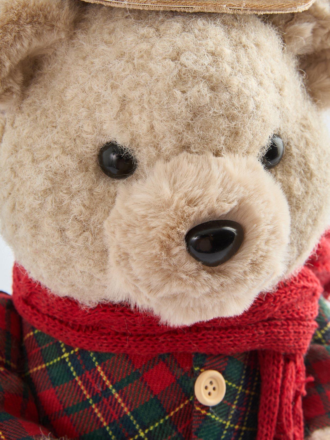 Image 4 of 7 of The Very Collection Plush Bear Christmas&nbsp;Decoration with Top Hat