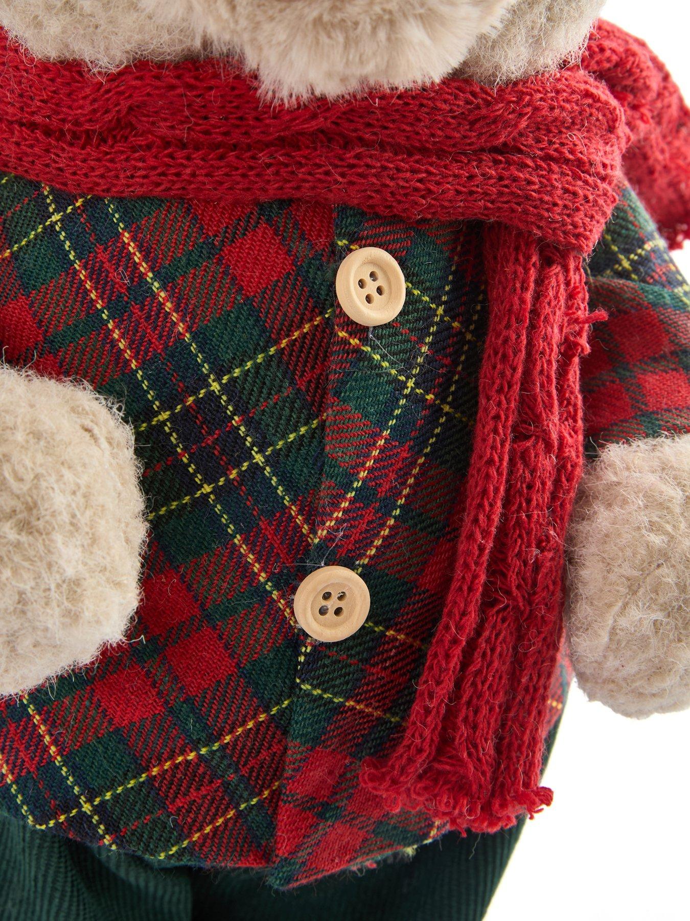 Image 5 of 7 of The Very Collection Plush Bear Christmas&nbsp;Decoration with Top Hat