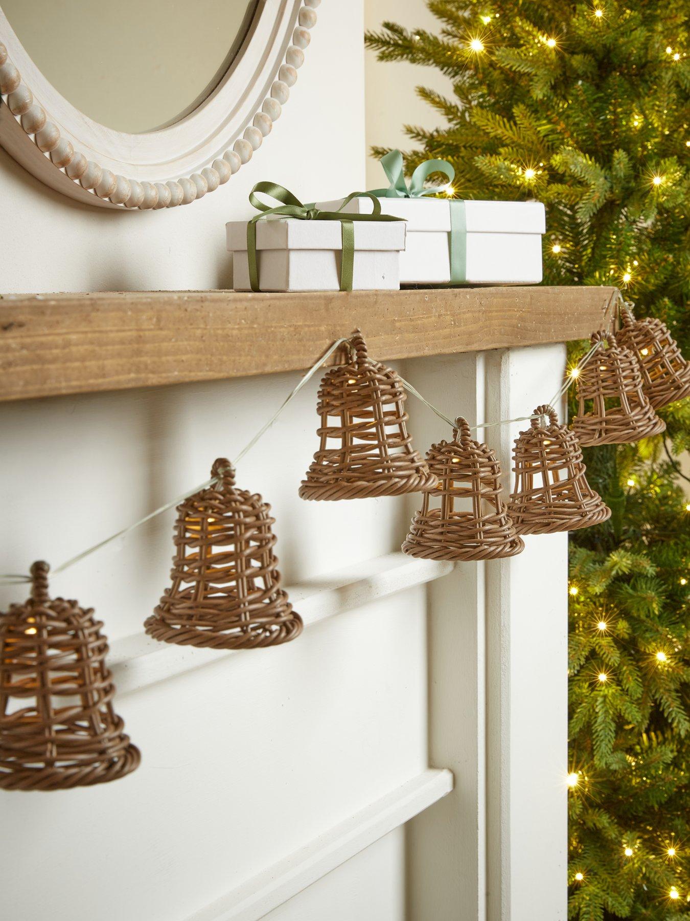 The Very Collection Rattan Bell String Lights- 10 Lights