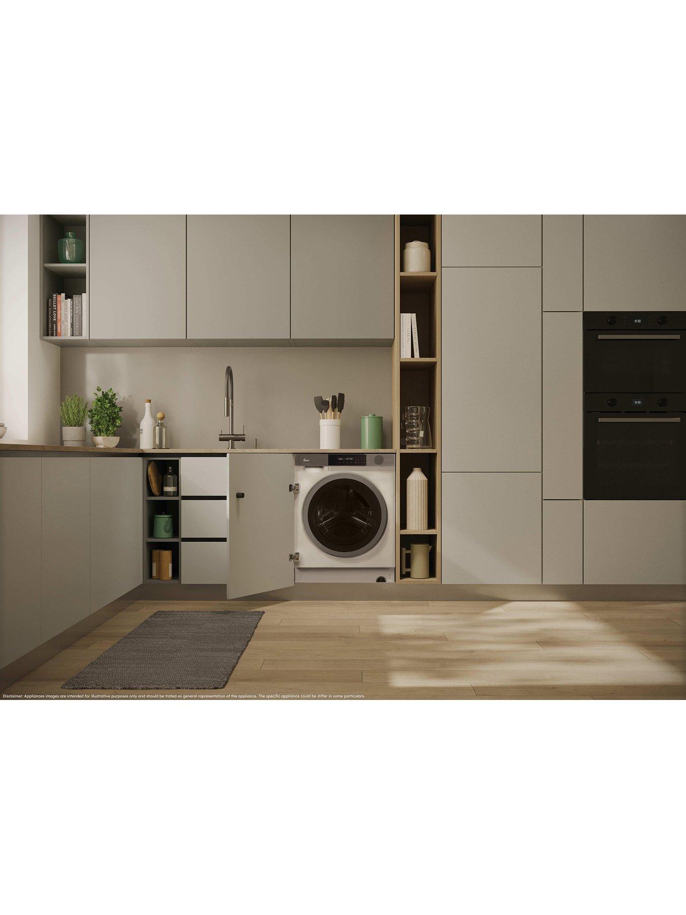 Image 3 of 7 of Hoover HBSI 410CIL8U-80 10kg BUILT IN WASHING MACHINE White &amp; Anthracite Door