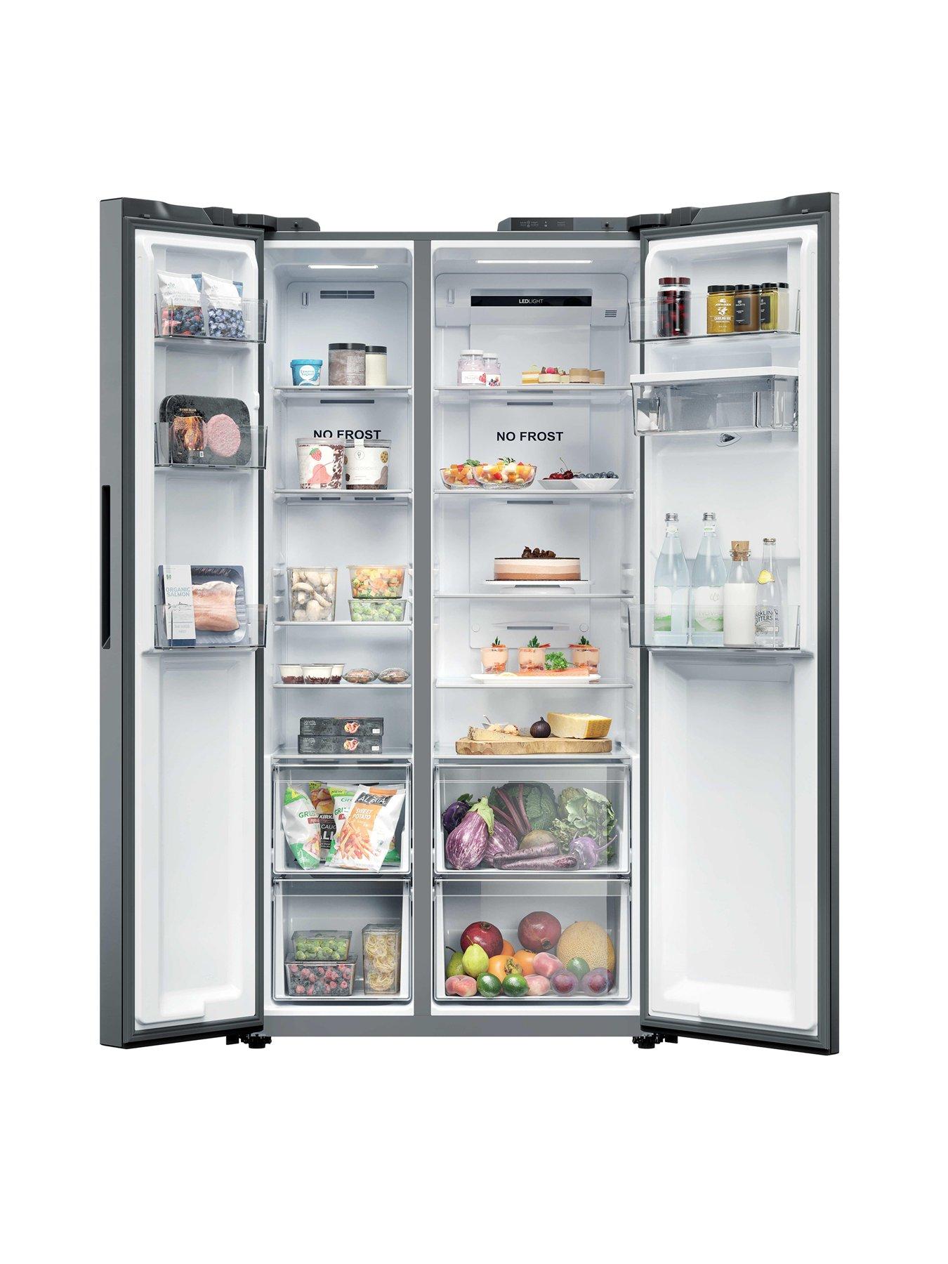 Image 2 of 7 of Hoover HONSQ2T918EWXK American Fridge Freezer with non-plumbed Water Dispenser - Inox - E Rated