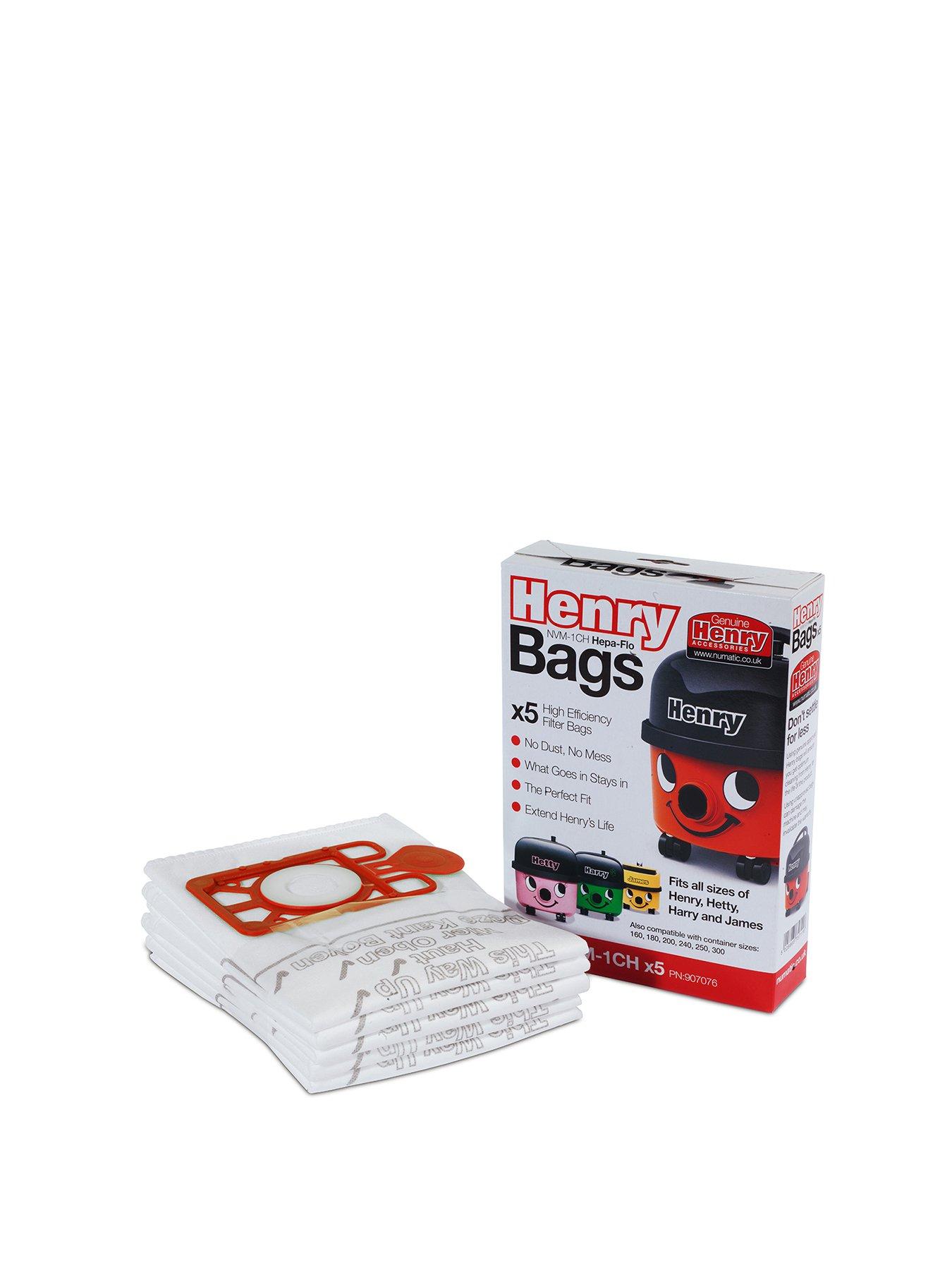 Numatic International NVM-1CH Henry Vacuum Bags, 3 Layered Technology, 5 Pack