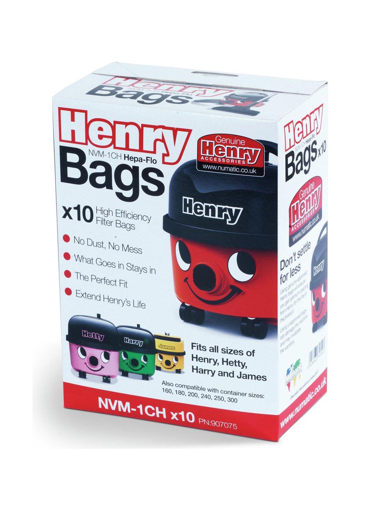 Numatic International NVM-1CH Henry Vacuum Bags, 3 Layered Technology, 10 Pack