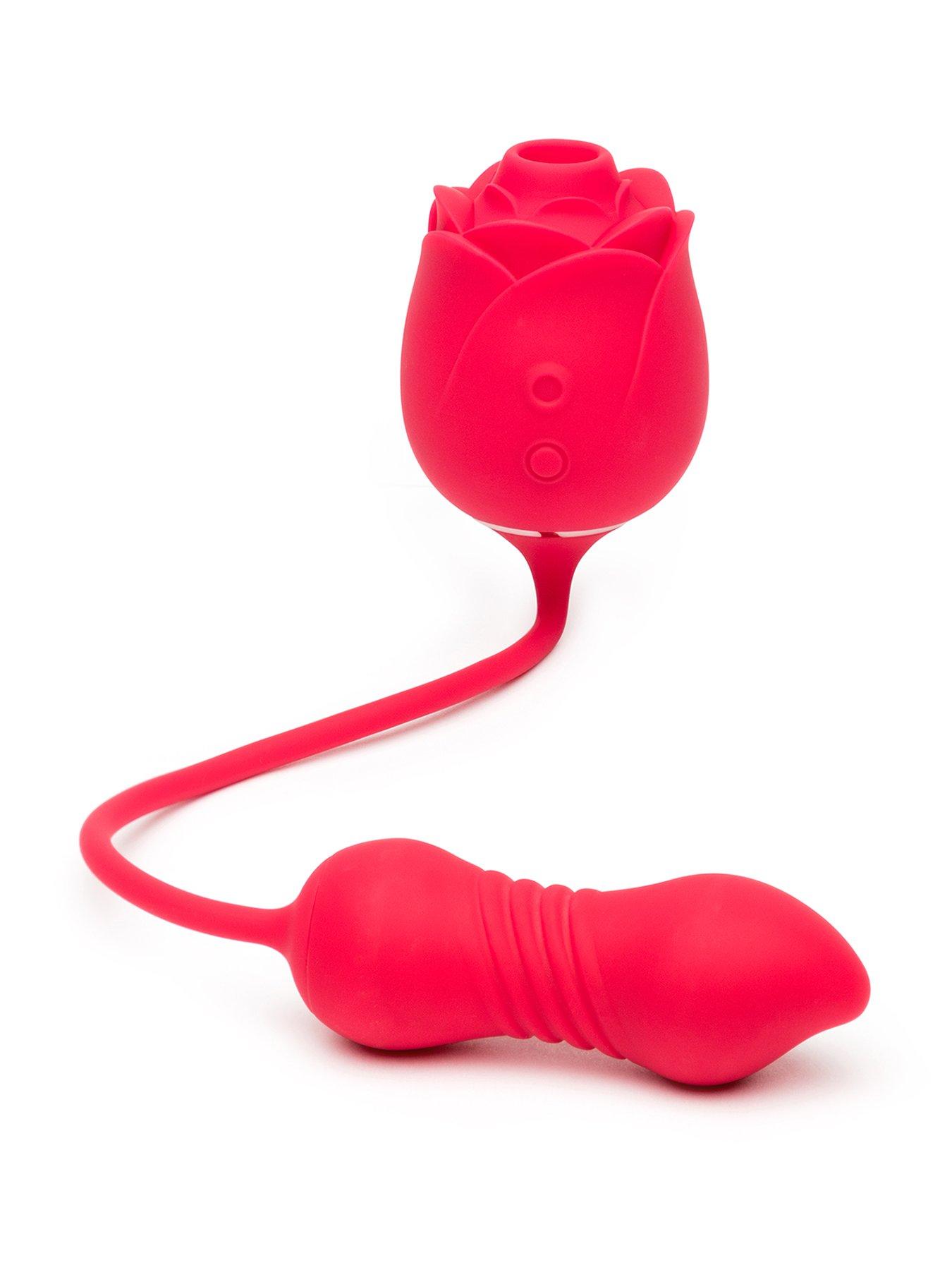 Lovehoney Power Petal 2-in-1 Clitoral Suction Stimulator with Thrusting Egg Vibrator