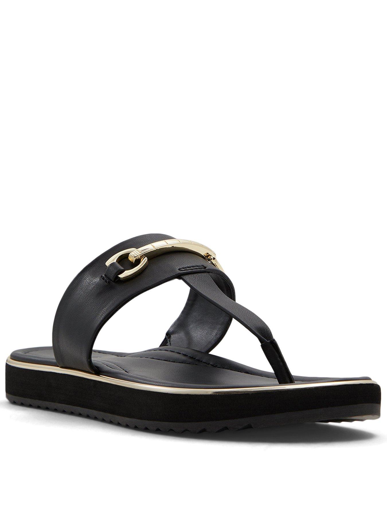 front image of aldo-deverena-synthetic-beach-sandals-black