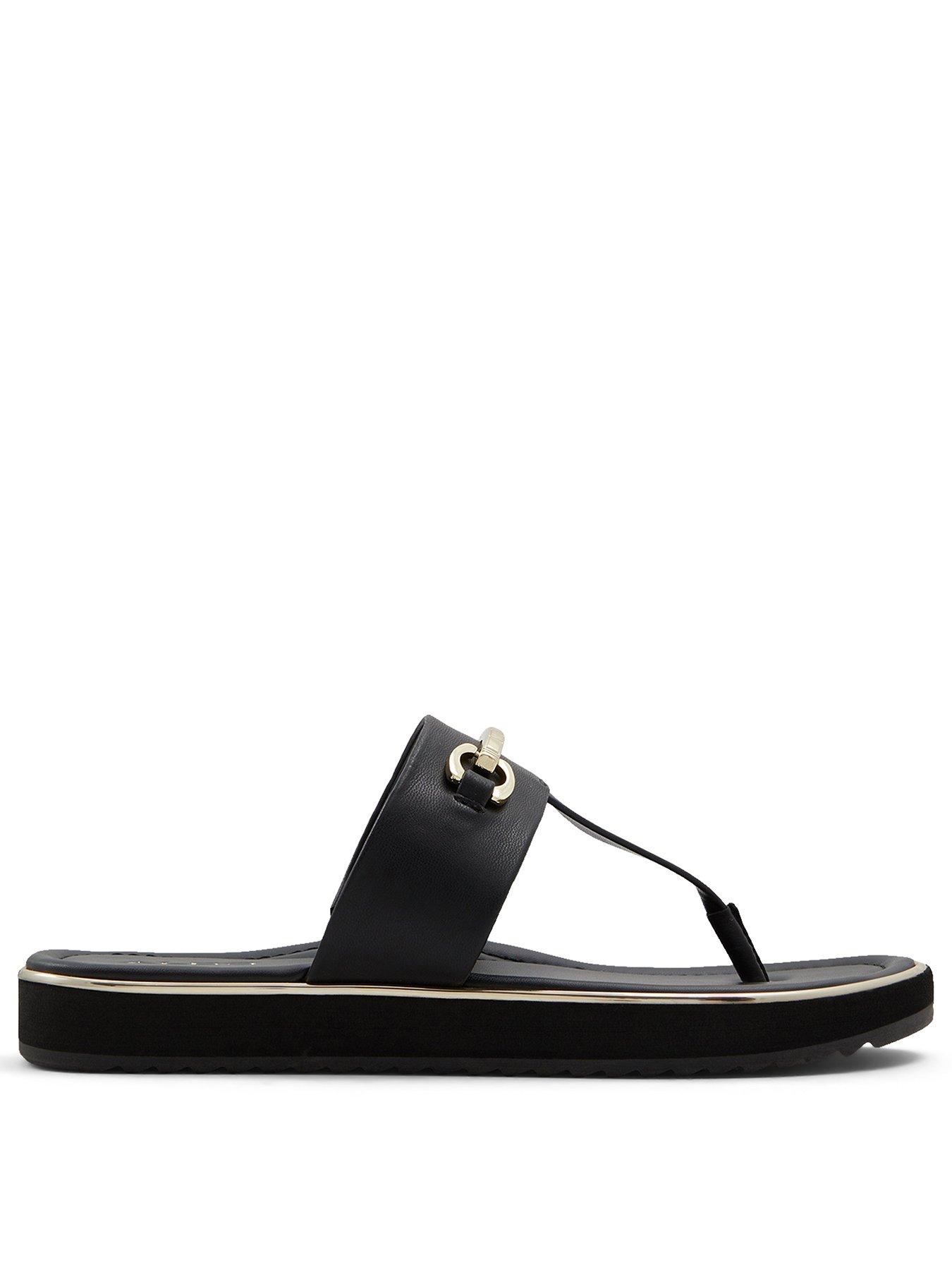 stillFront image of aldo-deverena-synthetic-beach-sandals-black