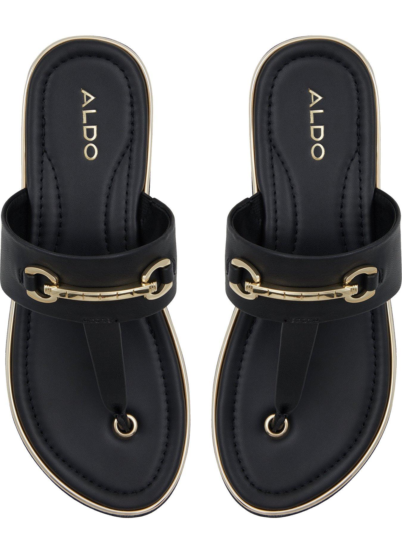  image of aldo-deverena-synthetic-beach-sandals-black