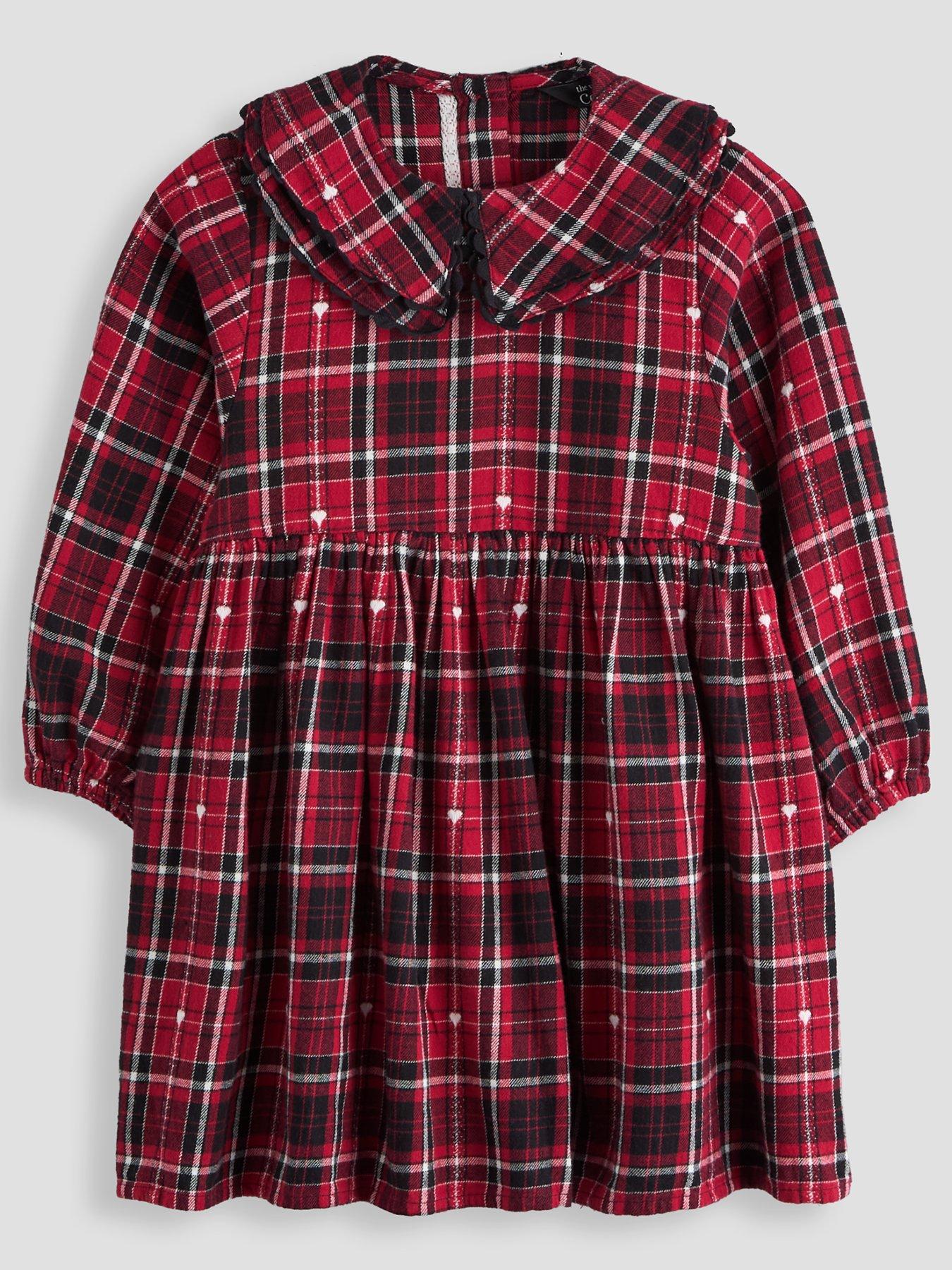The Very Collection Girls' Check Dress - Red
