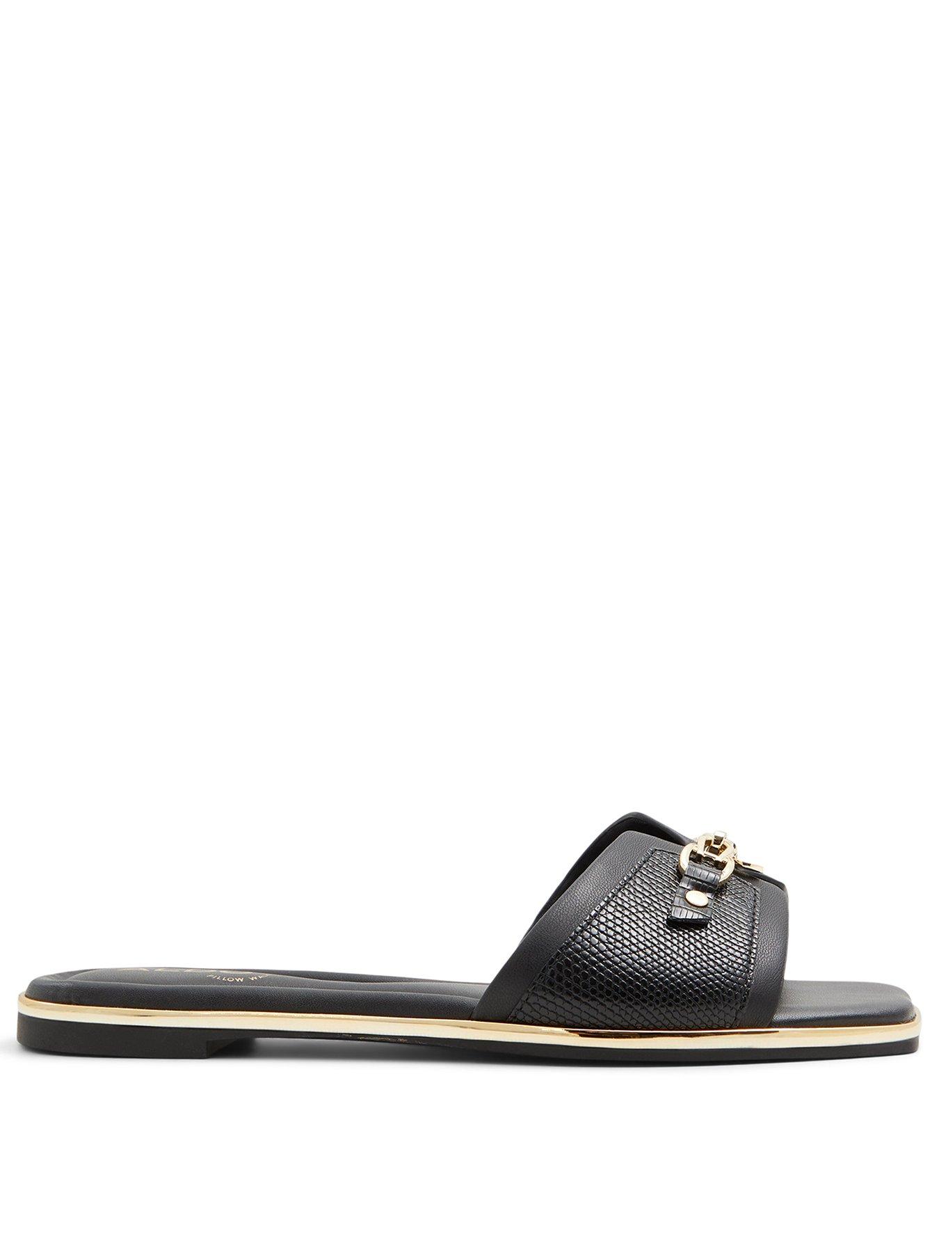 Image 2 of 5 of Aldo Alamassi Synthetic Flat Sandals - Black