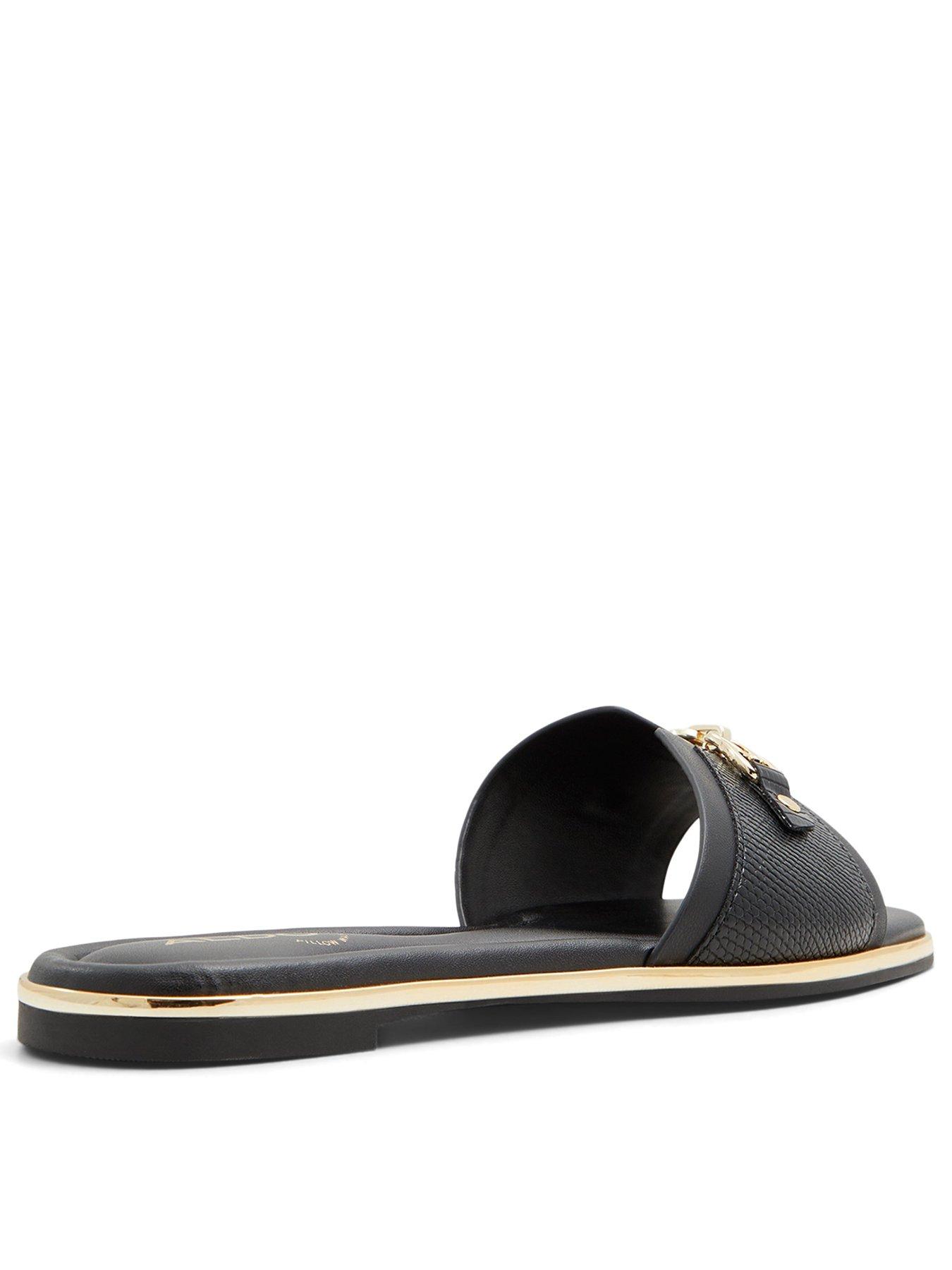 Image 3 of 5 of Aldo Alamassi Synthetic Flat Sandals - Black