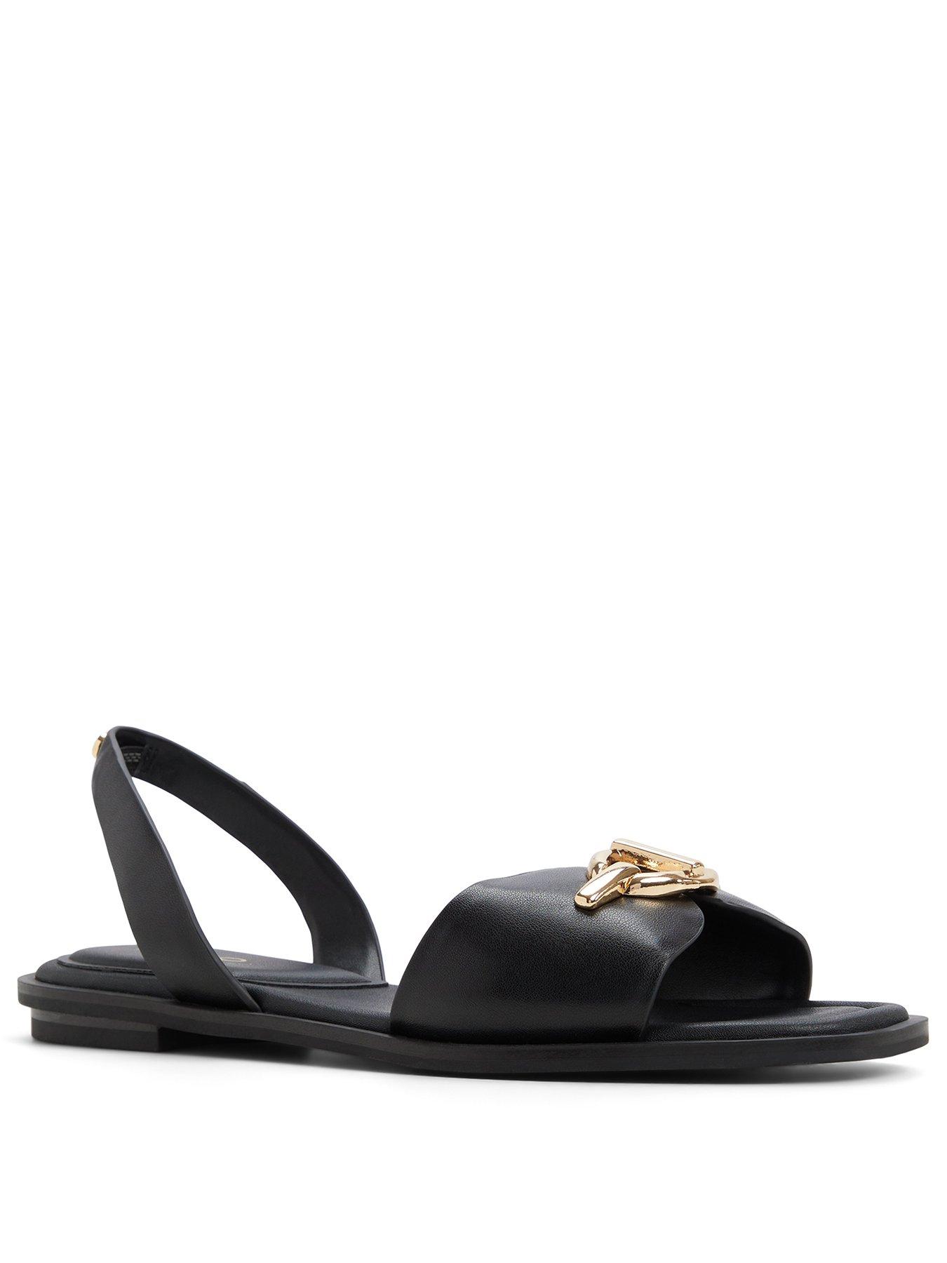 Image 2 of 5 of Aldo Goassi Synthetic Flat Sandals - Black