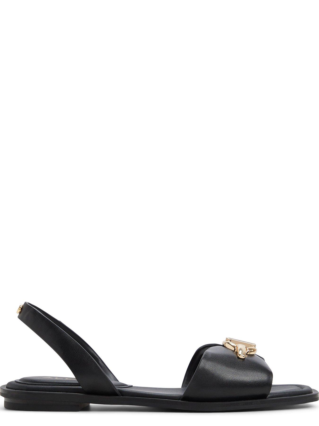 Image 4 of 5 of Aldo Goassi Synthetic Flat Sandals - Black