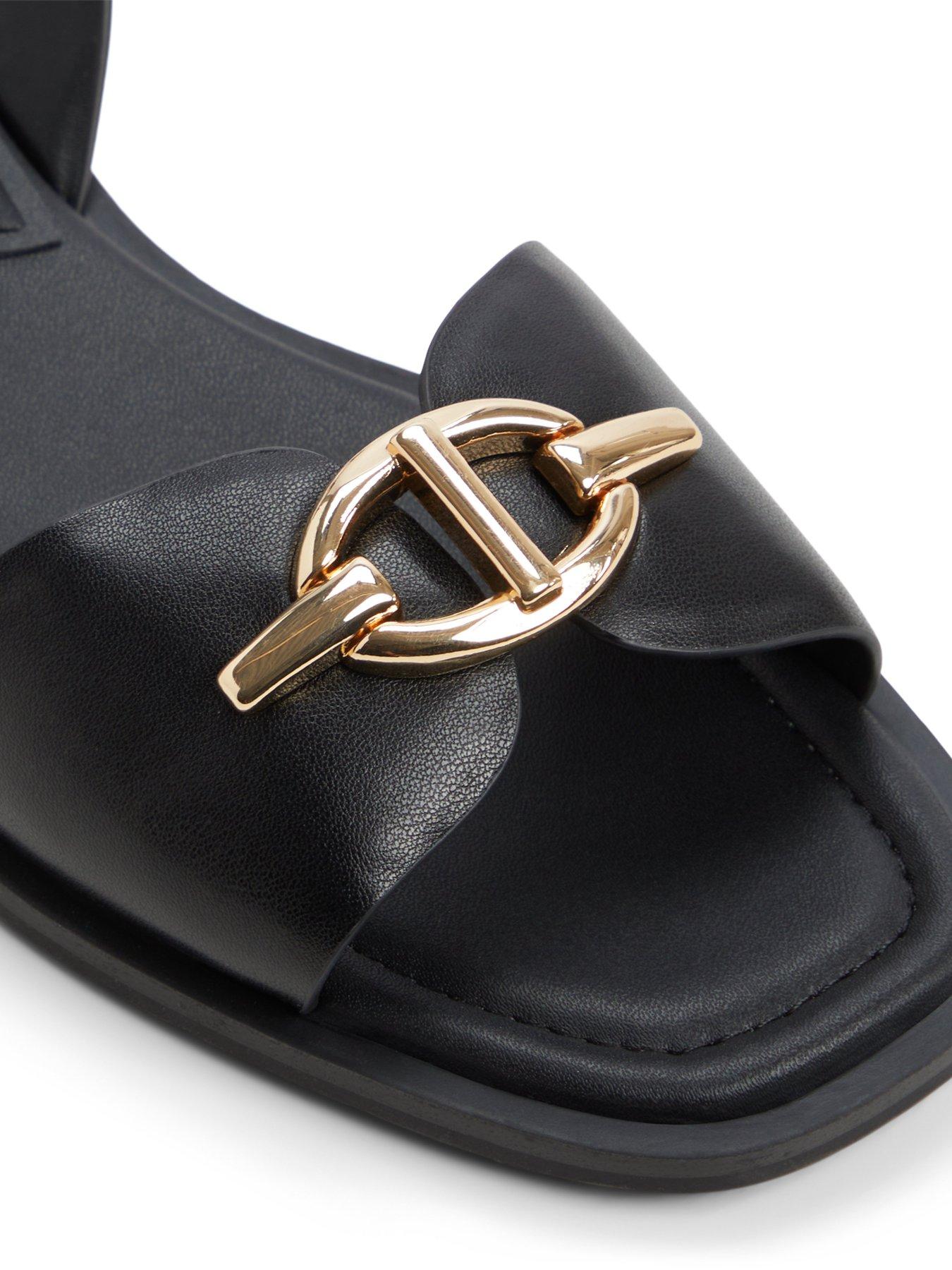 Image 5 of 5 of Aldo Goassi Synthetic Flat Sandals - Black