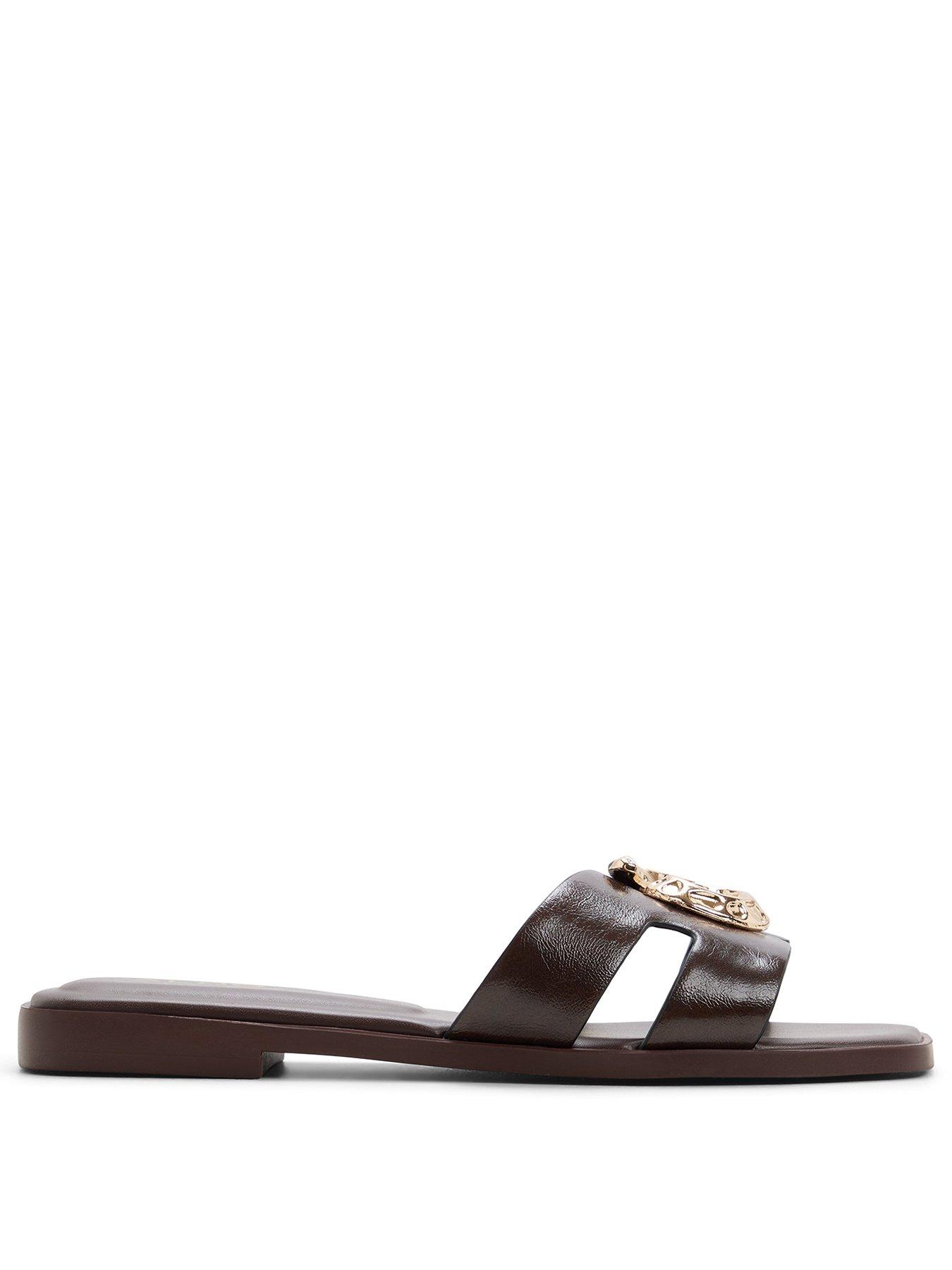 Image 2 of 5 of Aldo Khali Synthetic Flat Sandals - Dark Brown