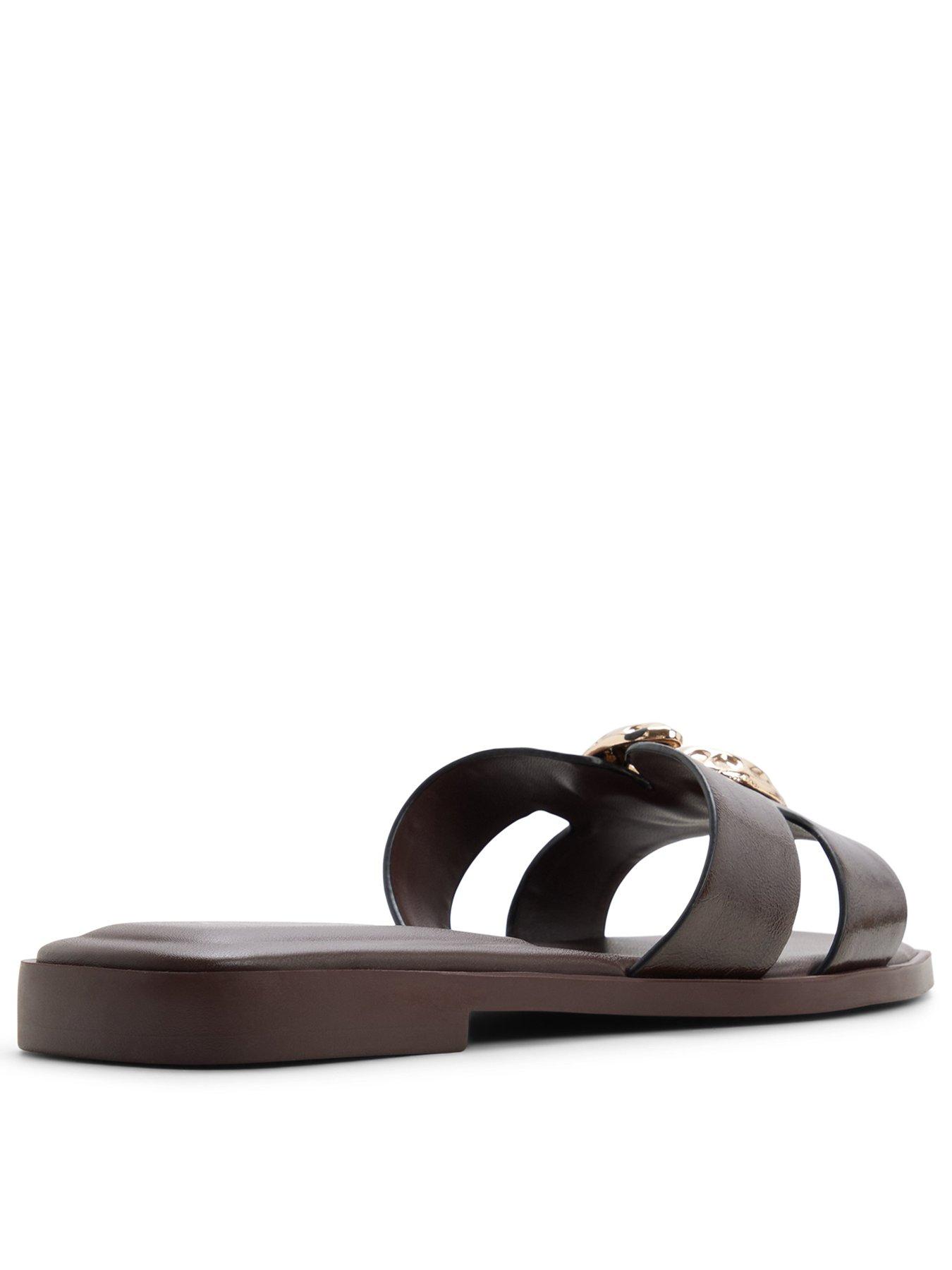 Image 3 of 5 of Aldo Khali Synthetic Flat Sandals - Dark Brown