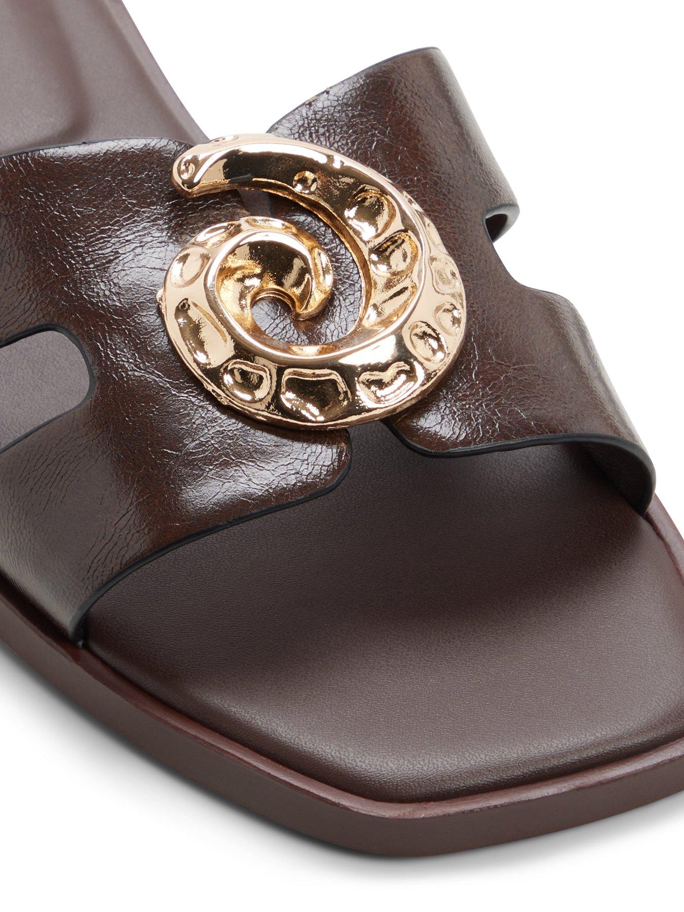 Image 5 of 5 of Aldo Khali Synthetic Flat Sandals - Dark Brown