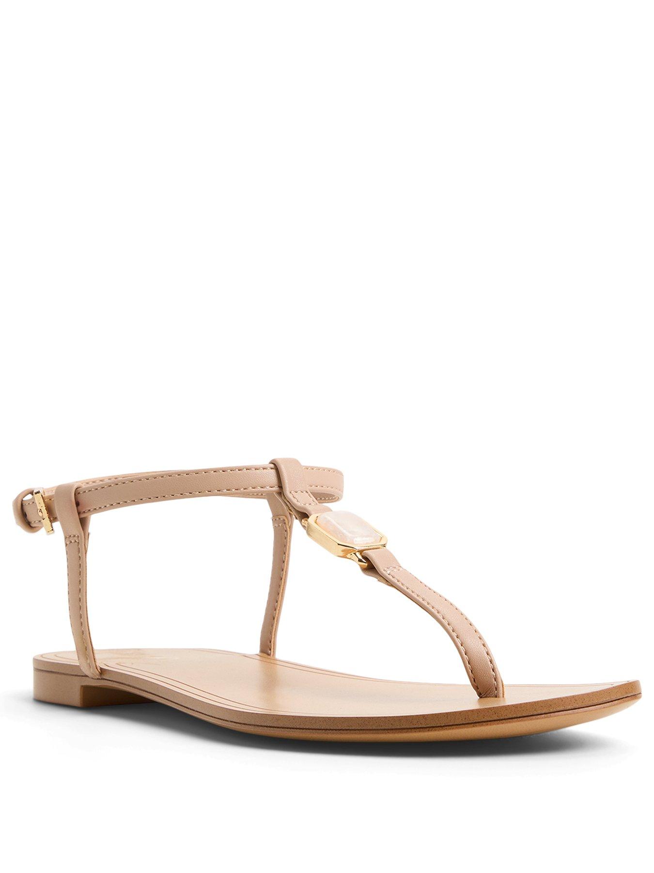 Image 2 of 6 of Aldo Sandstone Synthetic Flat Sandals - Beige