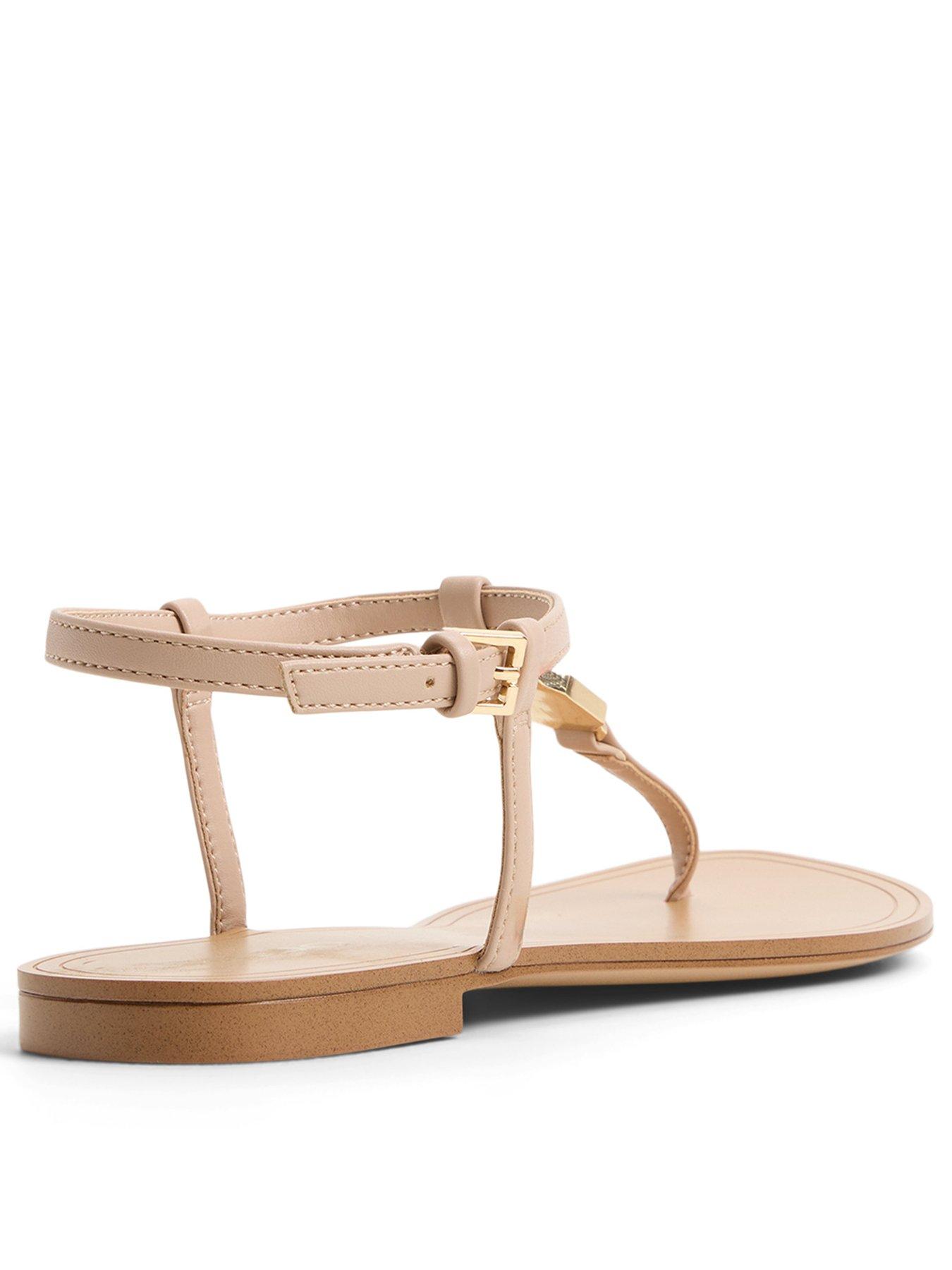 Image 3 of 6 of Aldo Sandstone Synthetic Flat Sandals - Beige