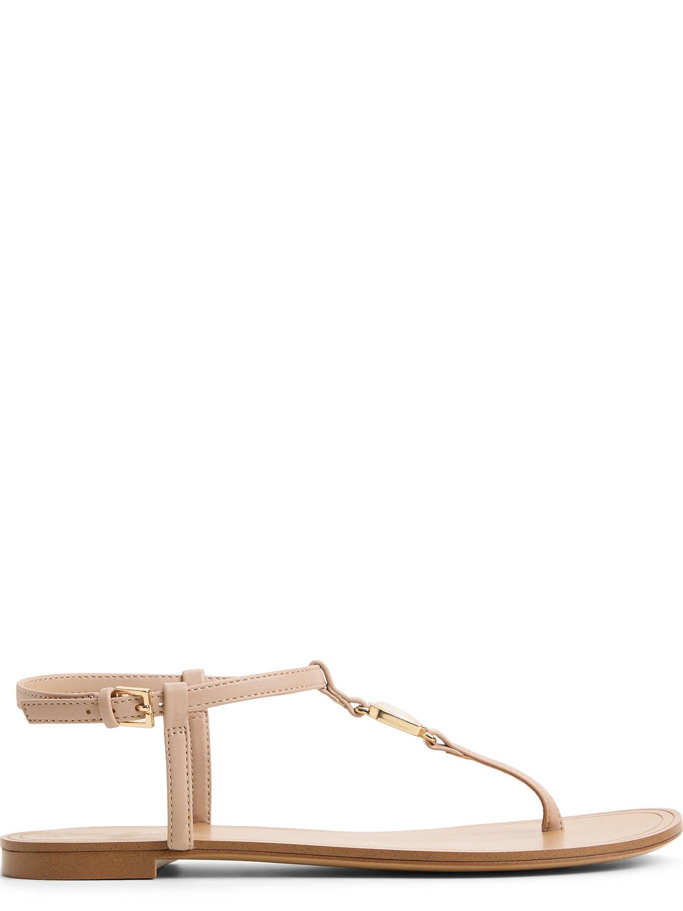 Image 5 of 6 of Aldo Sandstone Synthetic Flat Sandals - Beige